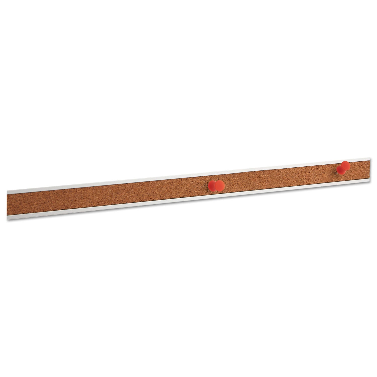 cork-bulletin-bar-48-x-1-brown-surface-silver-aluminum-frame_unv43448 - 2