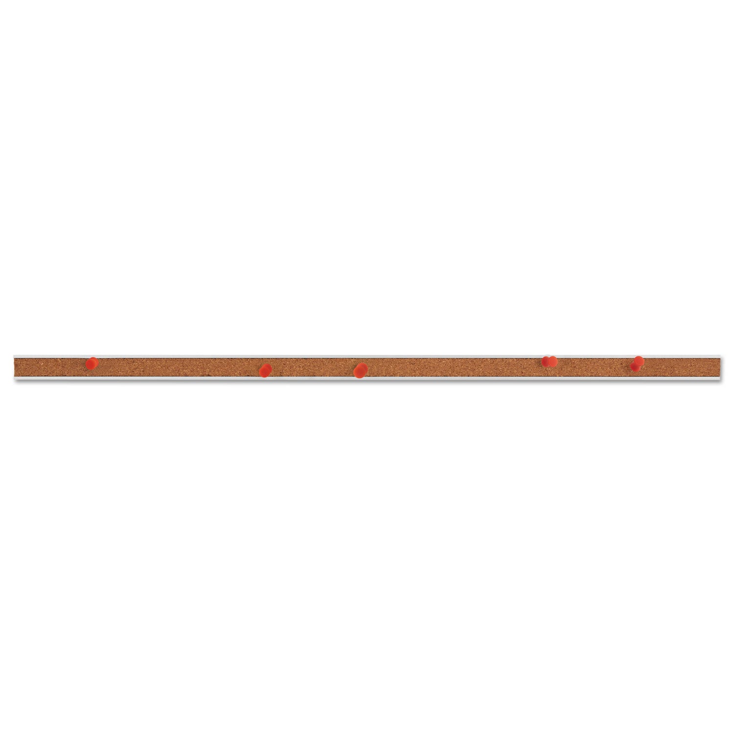 cork-bulletin-bar-24-x-1-brown-surface-silver-aluminum-frame_unv43424 - 2