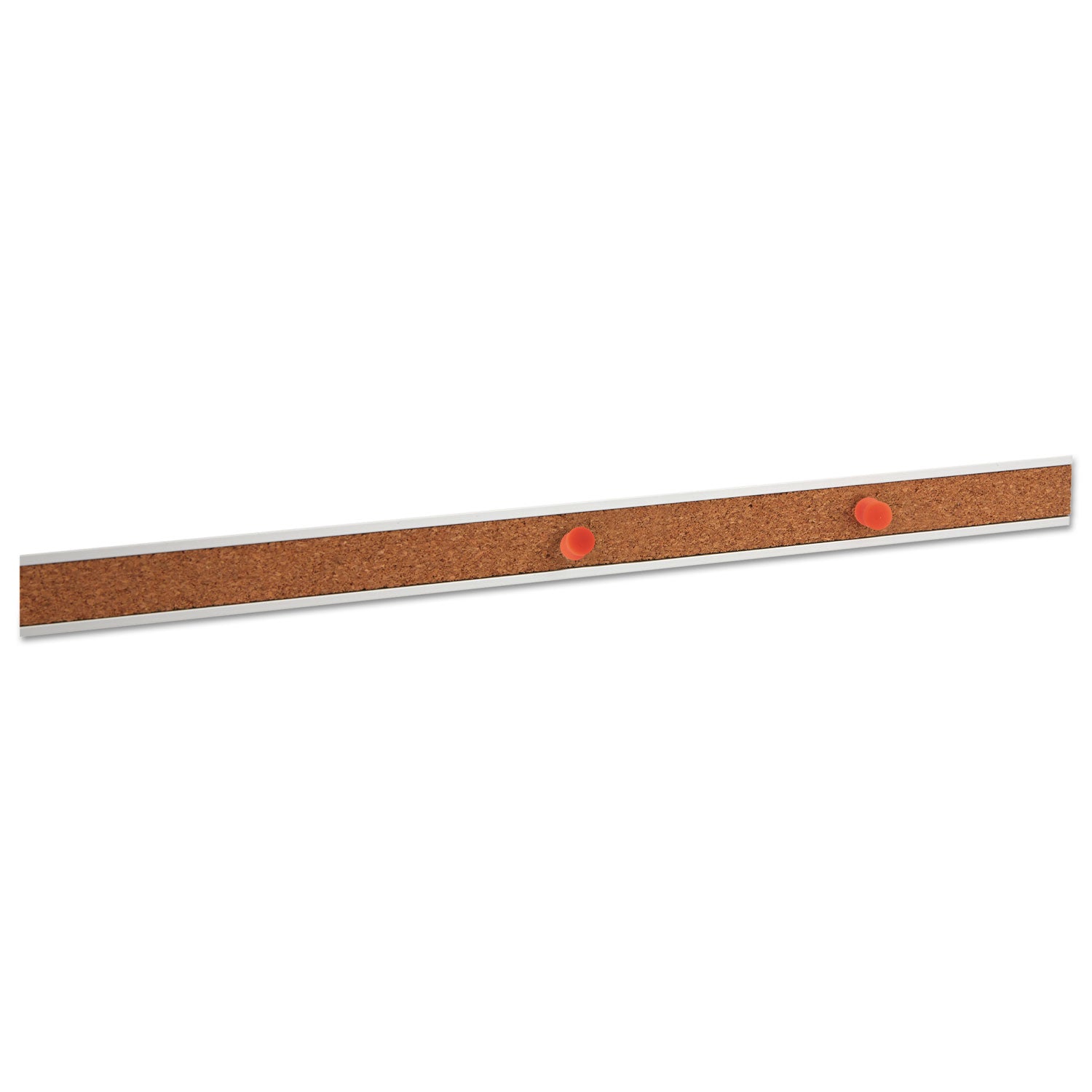 cork-bulletin-bar-18-x-1-brown-surface-silver-aluminum-frame_unv43418 - 2