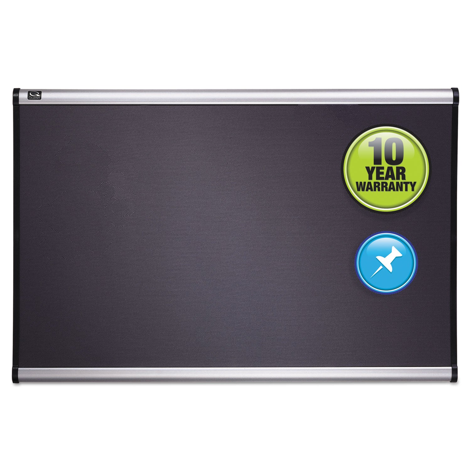 Prestige Gray Diamond Mesh Bulletin Board, 36 x 24, Gray Surface, Silver Aluminum/Plastic Frame -