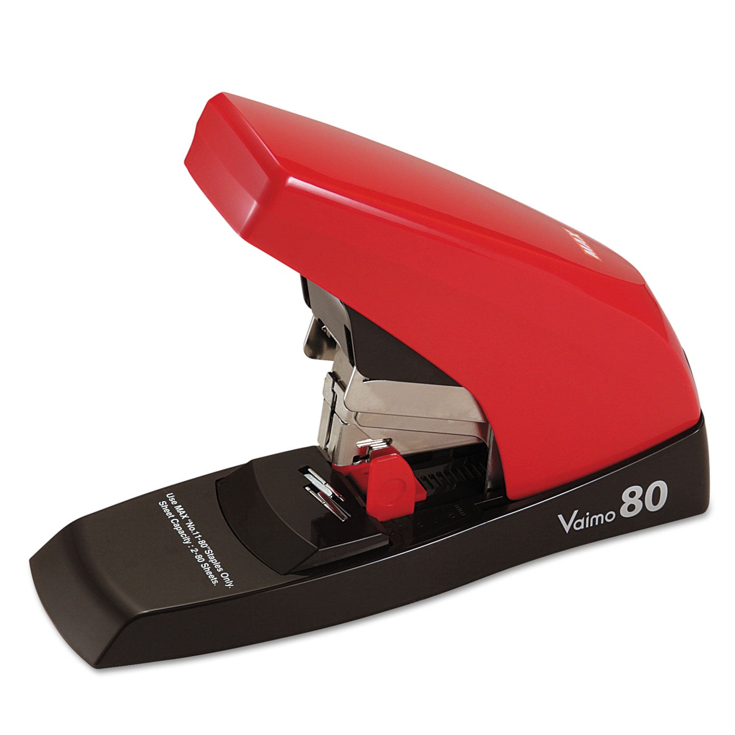 Vaimo 80 Stapler, 80-Sheet Capacity, Red/Brown -