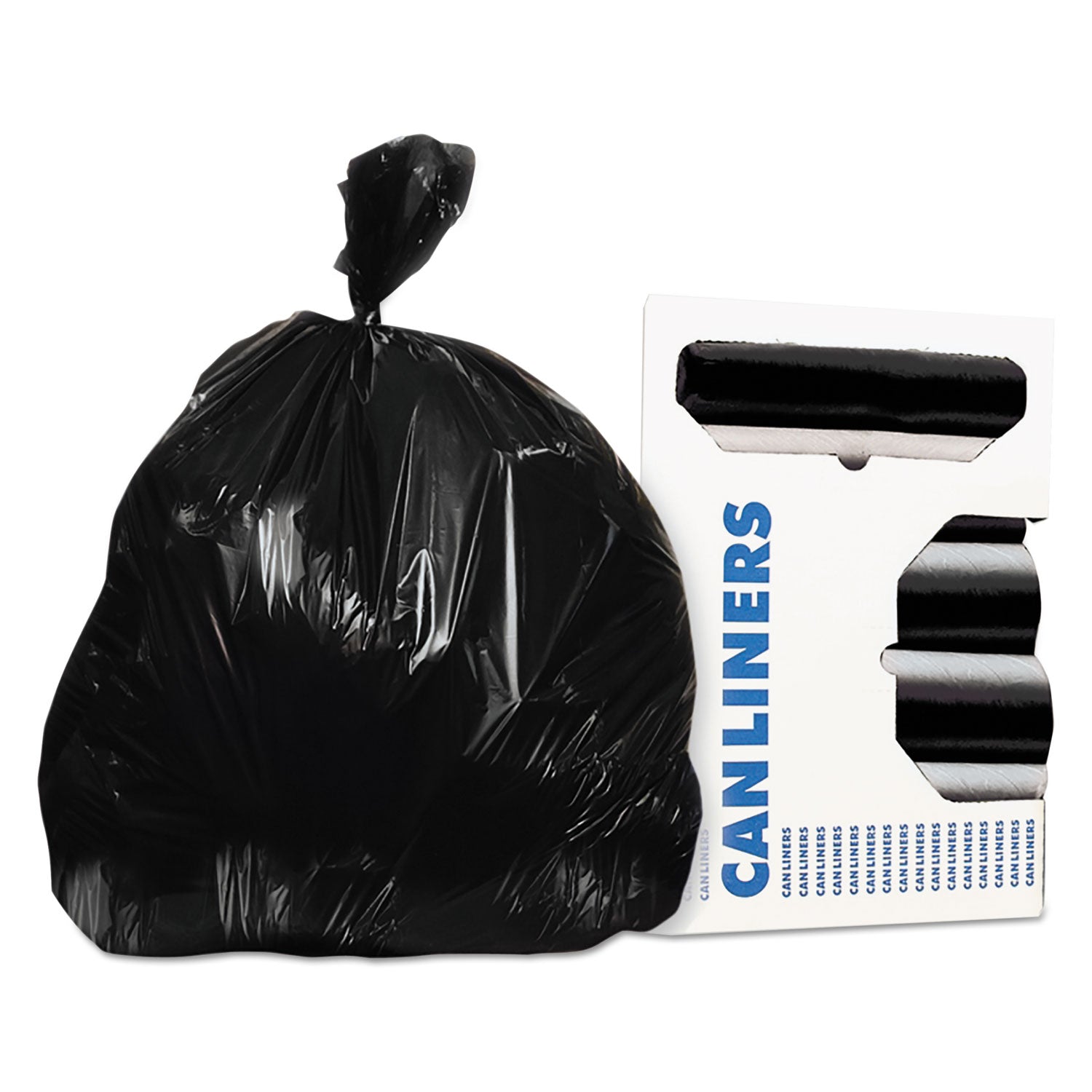 linear-low-density-can-liners-with-accufit-sizing-23-gal-09-mil-28-x-45-black-25-bags-roll-8-rolls-carton_herh5645tkr01 - 1