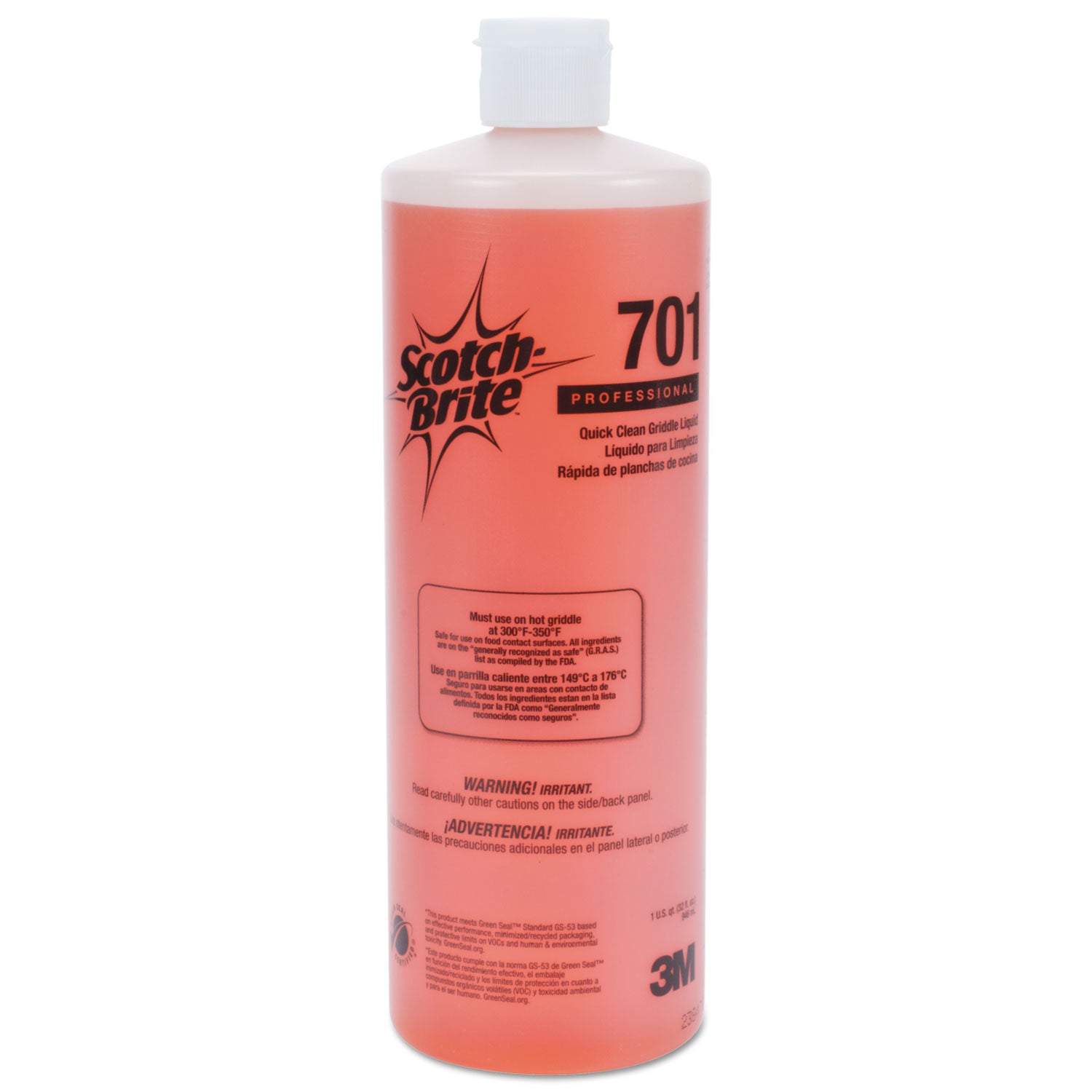 Quick Clean Griddle Liquid, 1 qt Bottle, 4/Carton - 2