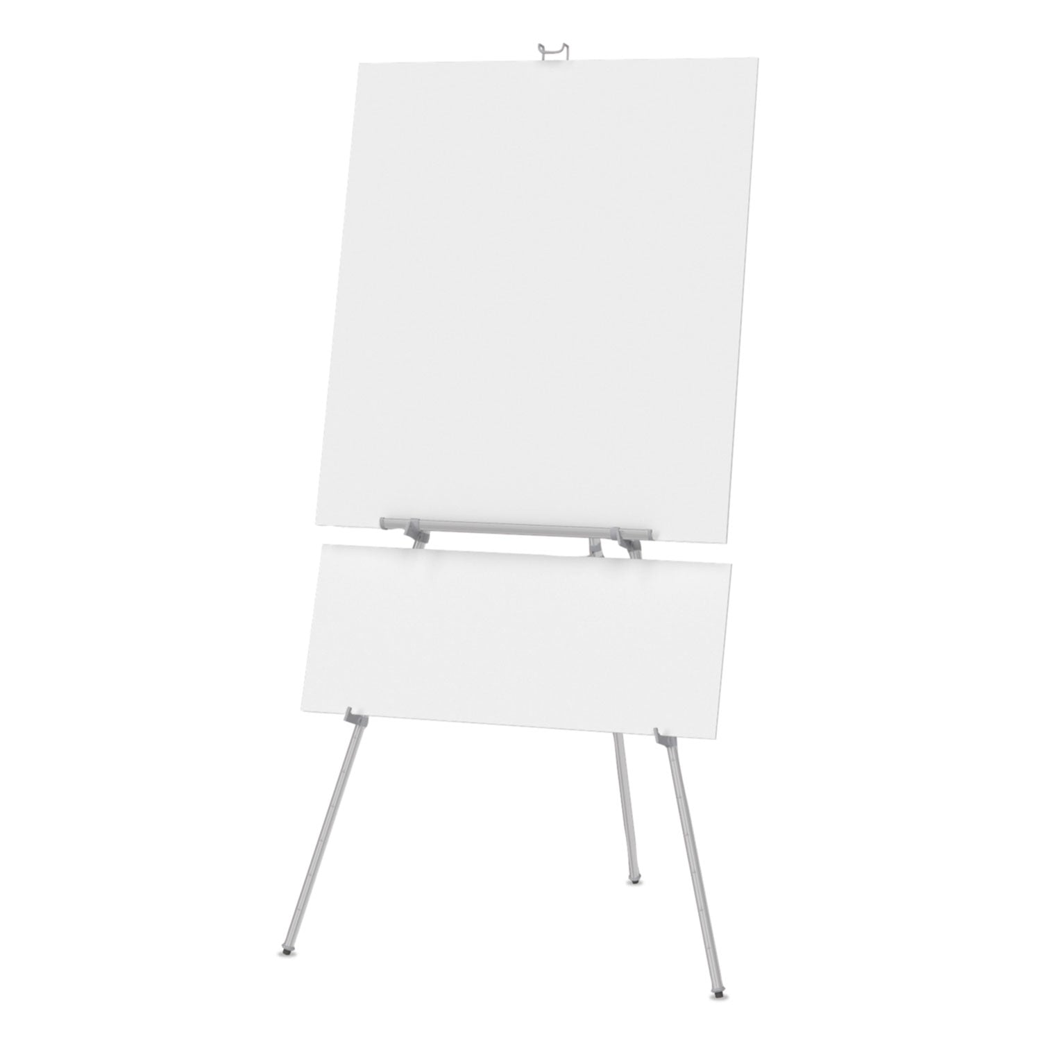 Aluminum Heavy-Duty Display Easel, 38" to 66" High, Aluminum, Silver -