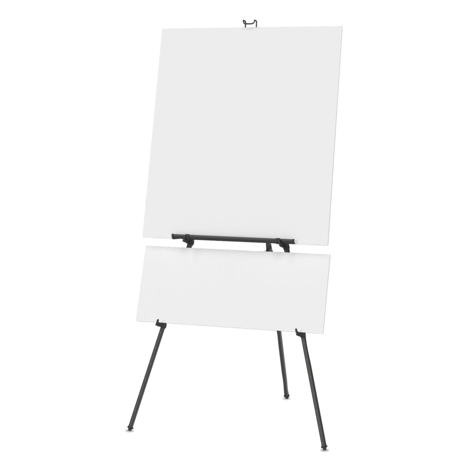 Aluminum Heavy-Duty Display Easel, 38" to 66" High, Aluminum, Black -