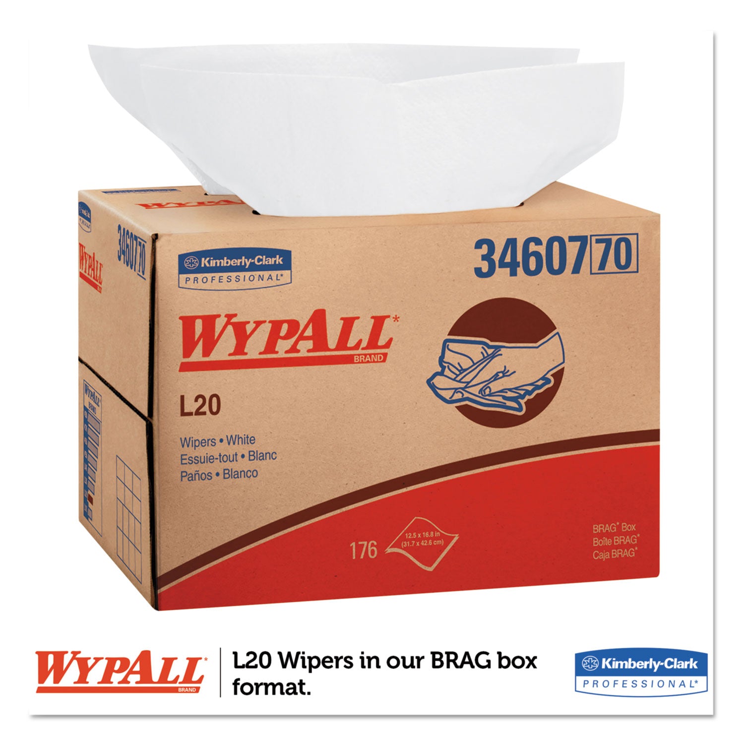 l20-towels-brag-box-multi-ply-125-x-168-unscented-white-176-box_kcc34607 - 2