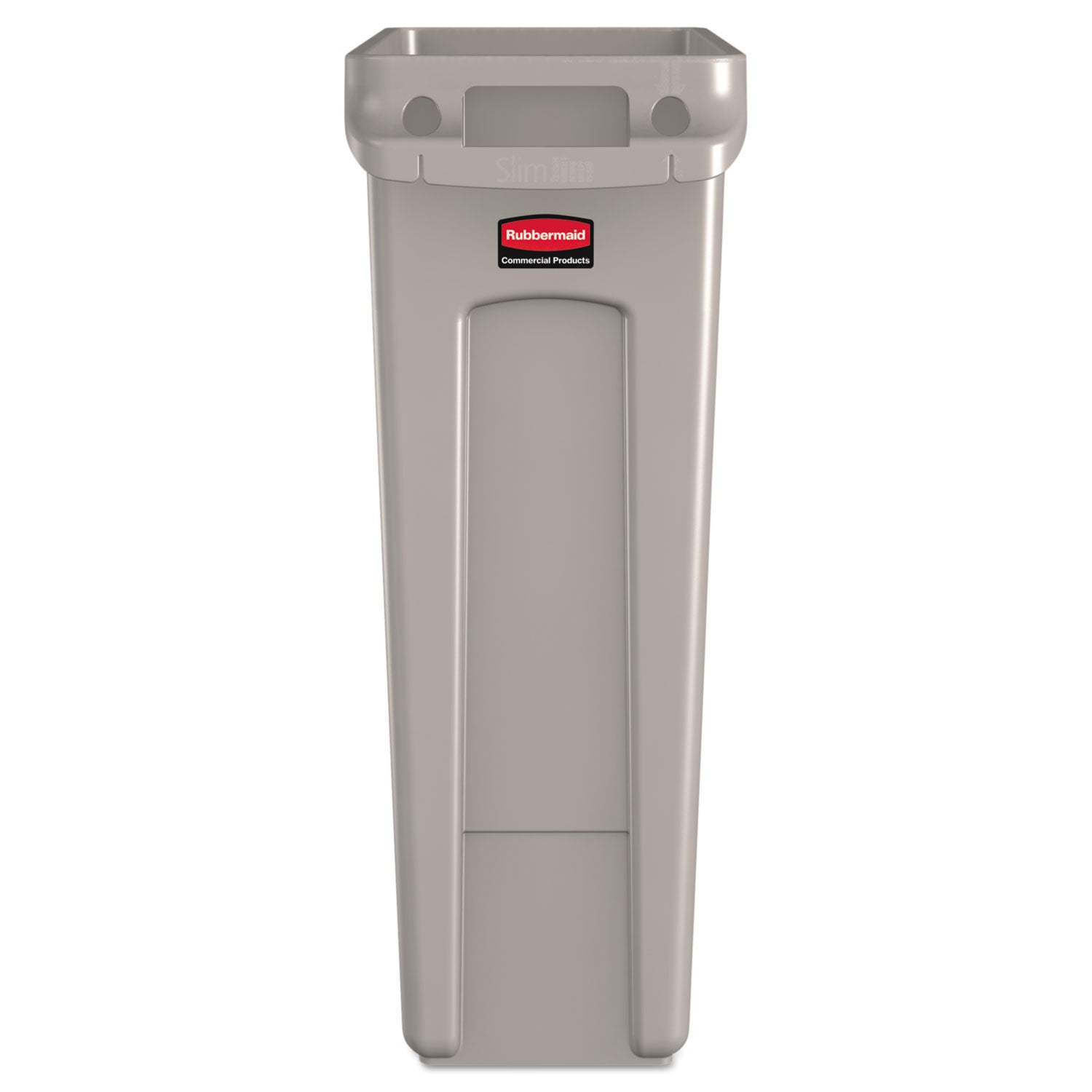 Slim Jim with Venting Channels, 23 gal, Plastic, Beige -