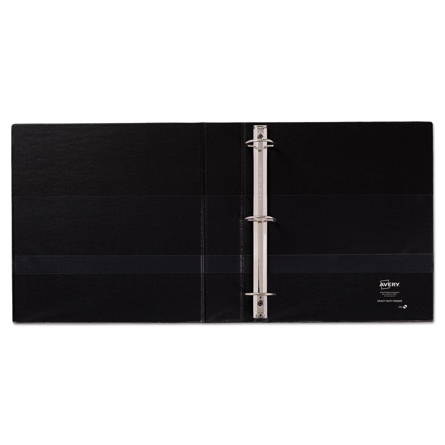 Heavy-Duty Non-View Binder with DuraHinge and One Touch EZD Rings, 3 Rings, 1.5" Capacity, 11 x 8.5, Black -