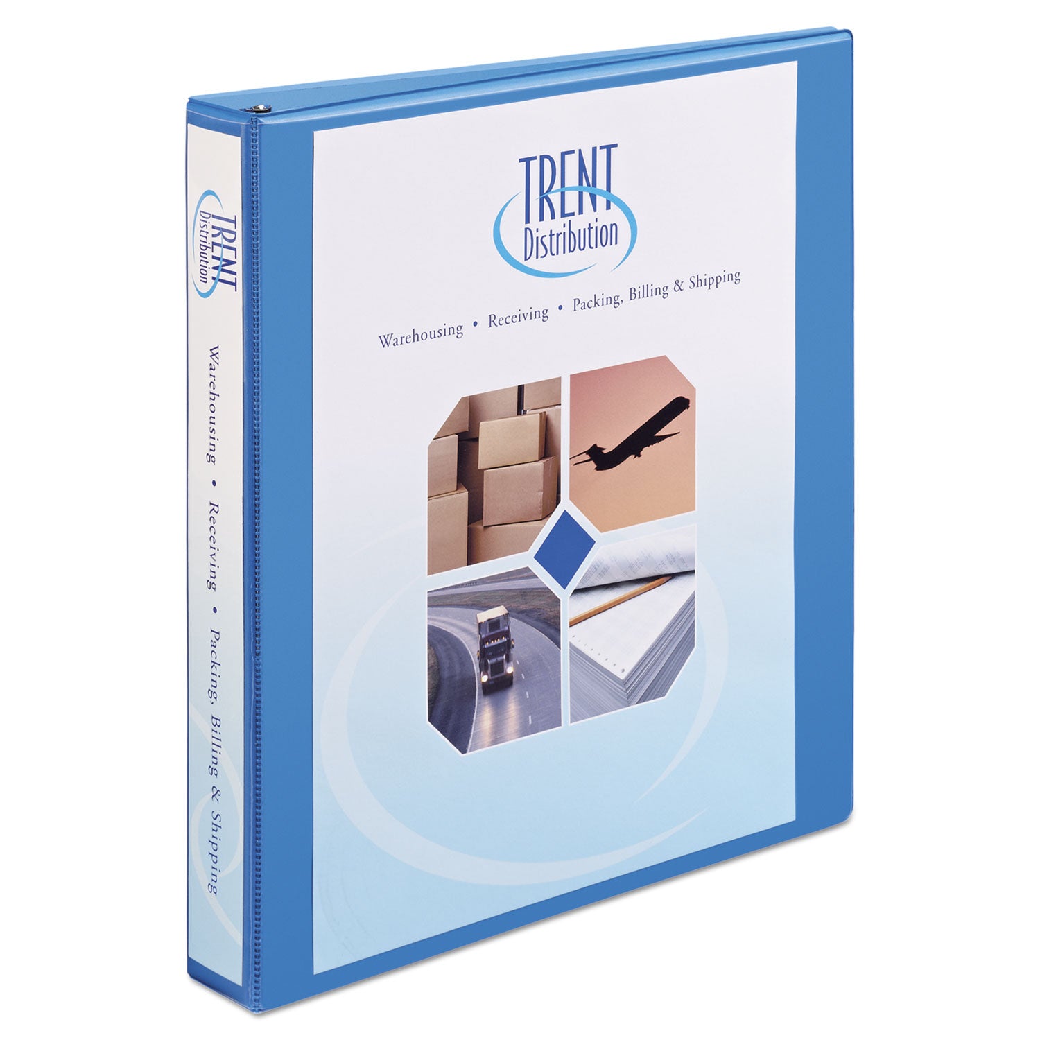 Heavy-Duty Non Stick View Binder with DuraHinge and Slant Rings, 3 Rings, 1" Capacity, 11 x 8.5, Light Blue, (5301) -