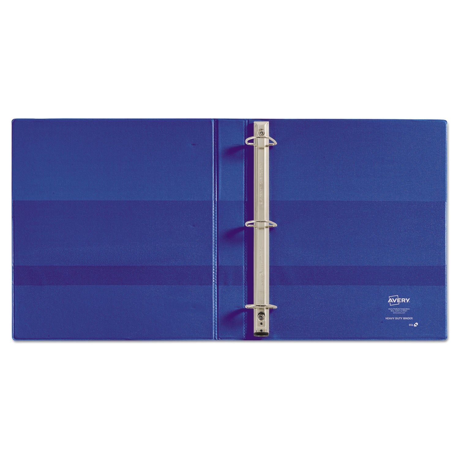 Heavy-Duty Non-View Binder with DuraHinge and One Touch EZD Rings, 3 Rings, 1" Capacity, 11 x 8.5, Blue -