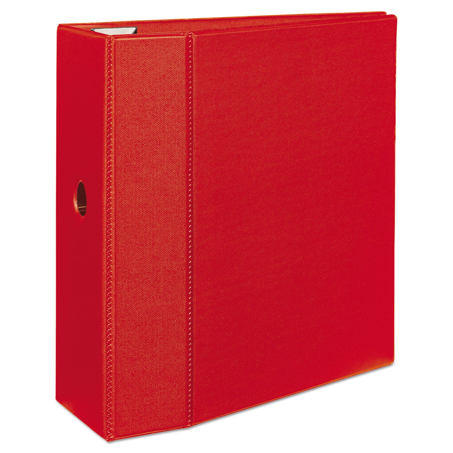 Heavy-Duty Non-View Binder with DuraHinge, Locking One Touch EZD Rings and Thumb Notch, 3 Rings, 5" Capacity, 11 x 8.5, Red -