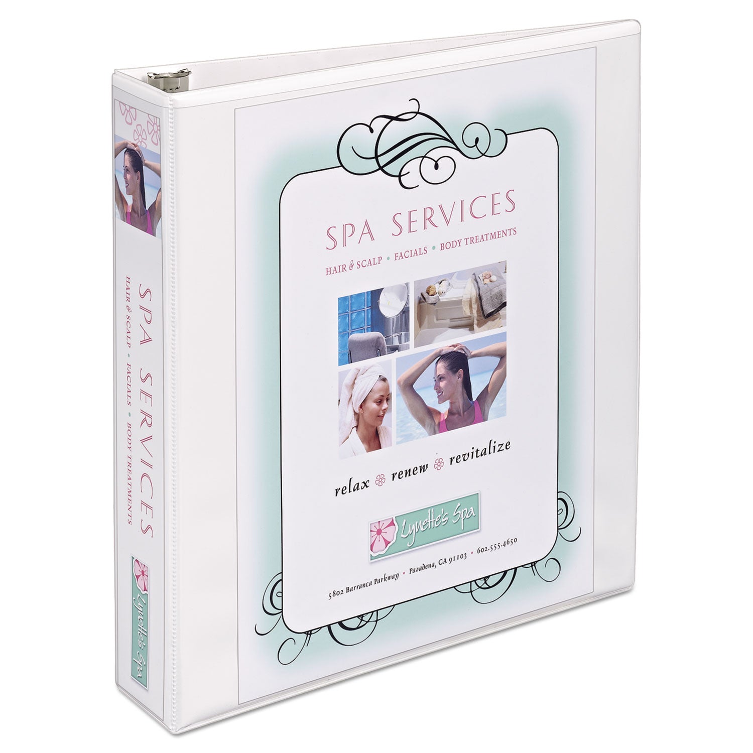 Heavy-Duty Non Stick View Binder with DuraHinge and Slant Rings, 3 Rings, 1.5" Capacity, 11 x 8.5, White, (5404) -