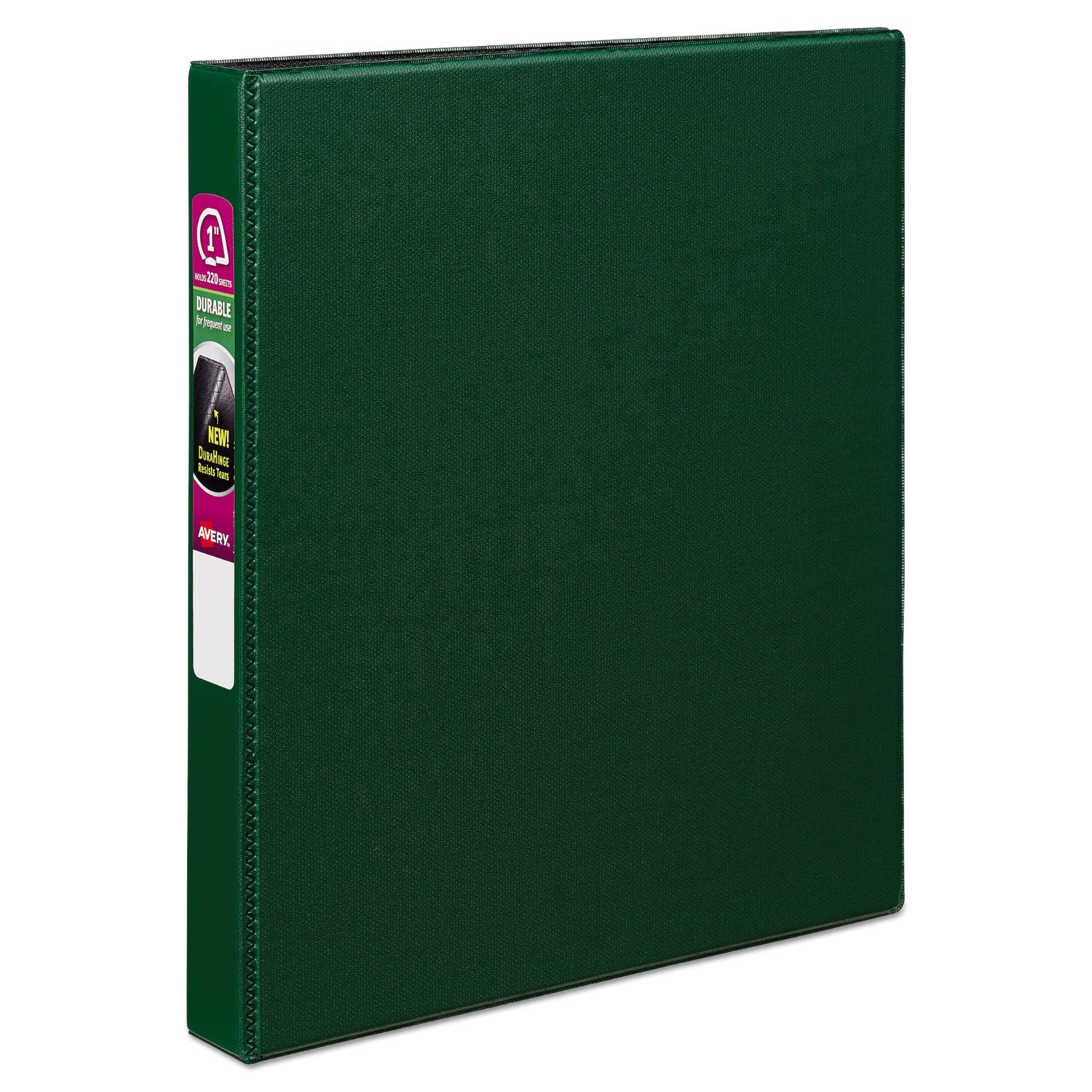 Durable Non-View Binder with DuraHinge and Slant Rings, 3 Rings, 1" Capacity, 11 x 8.5, Green -