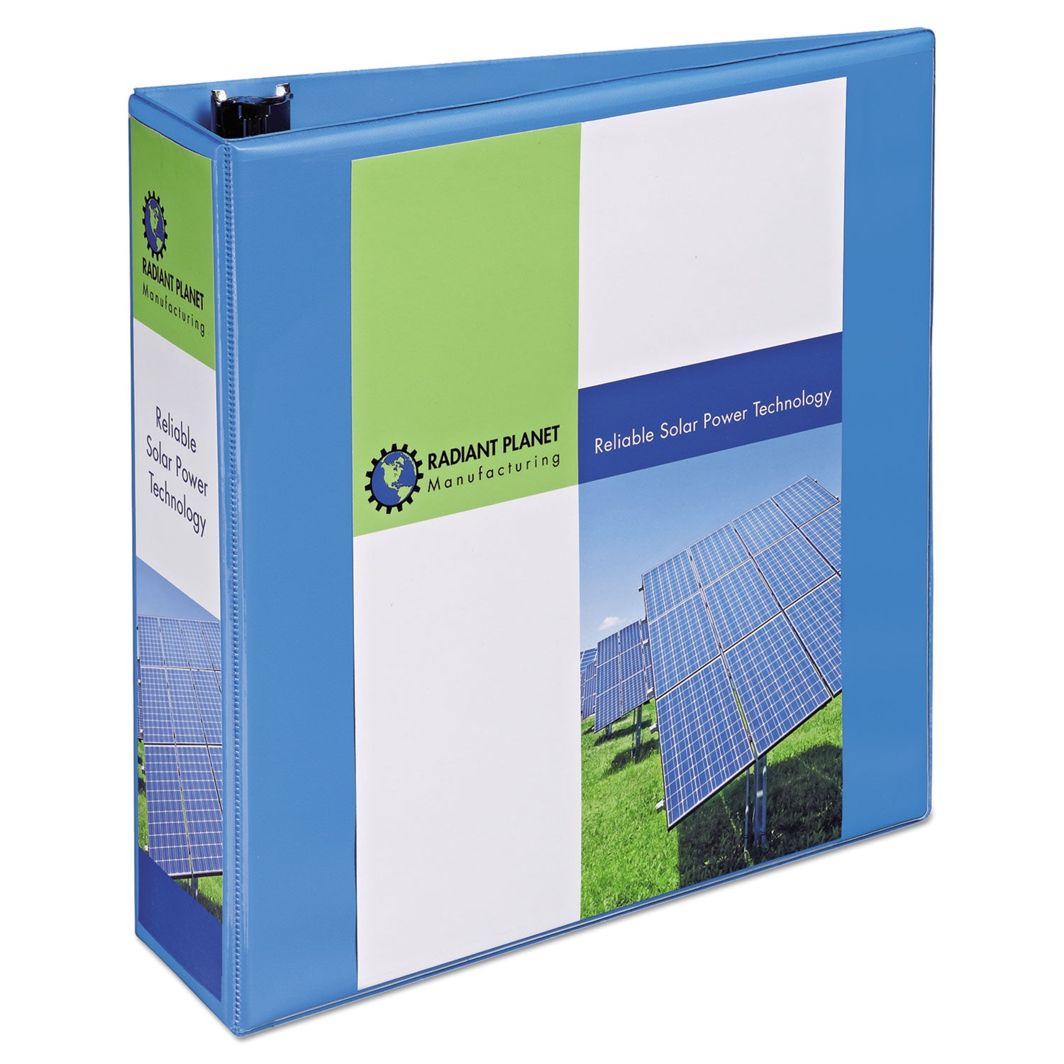 Heavy-Duty Non Stick View Binder with DuraHinge and Slant Rings, 3 Rings, 3" Capacity, 11 x 8.5, Light Blue, (5601) -