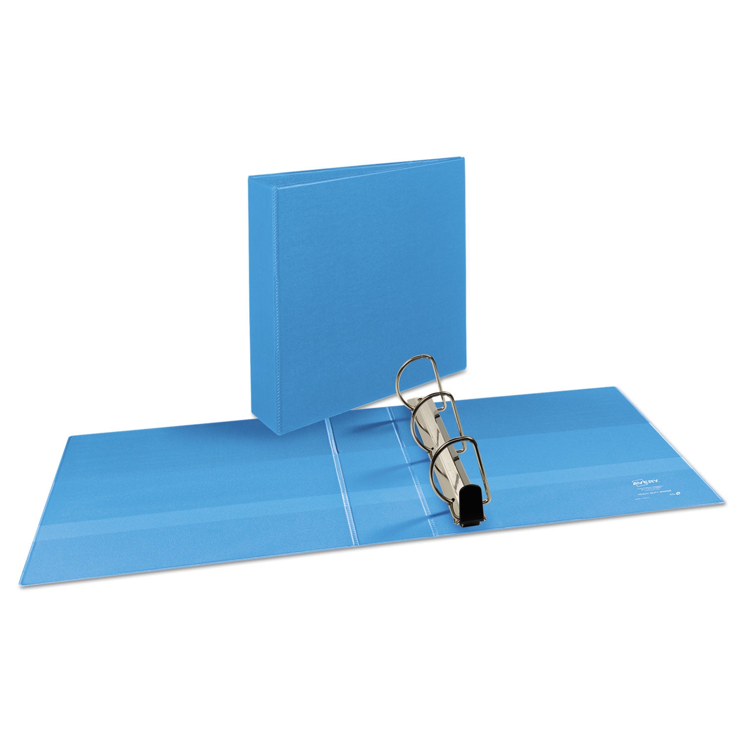 Heavy-Duty Non Stick View Binder with DuraHinge and Slant Rings, 3 Rings, 3" Capacity, 11 x 8.5, Light Blue, (5601) -