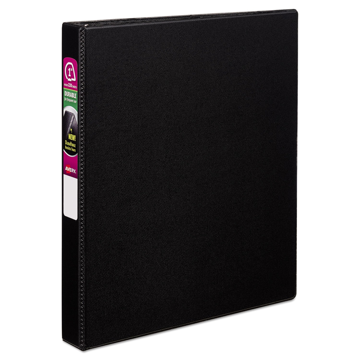 Durable Non-View Binder with DuraHinge and Slant Rings, 3 Rings, 1" Capacity, 11 x 8.5, Black -