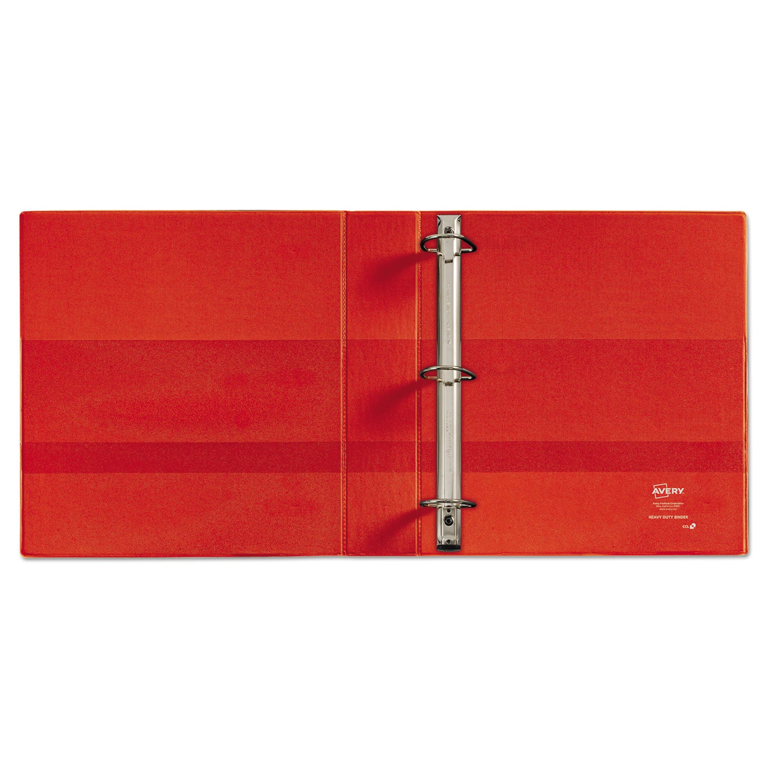Heavy-Duty Non-View Binder with DuraHinge, Locking One Touch EZD Rings and Thumb Notch, 3 Rings, 5" Capacity, 11 x 8.5, Red -