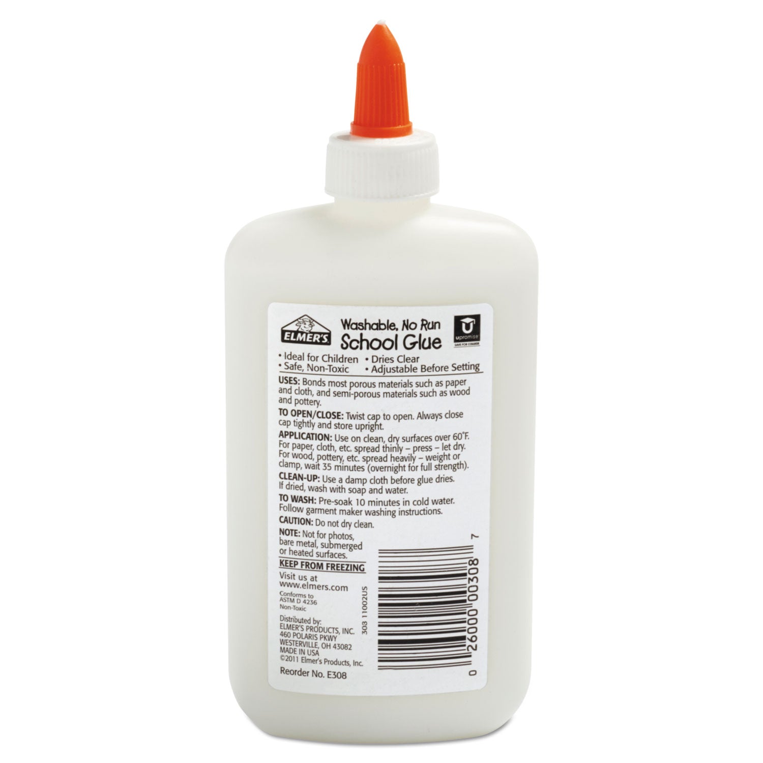 Washable School Glue, 7.63 oz, Dries Clear -