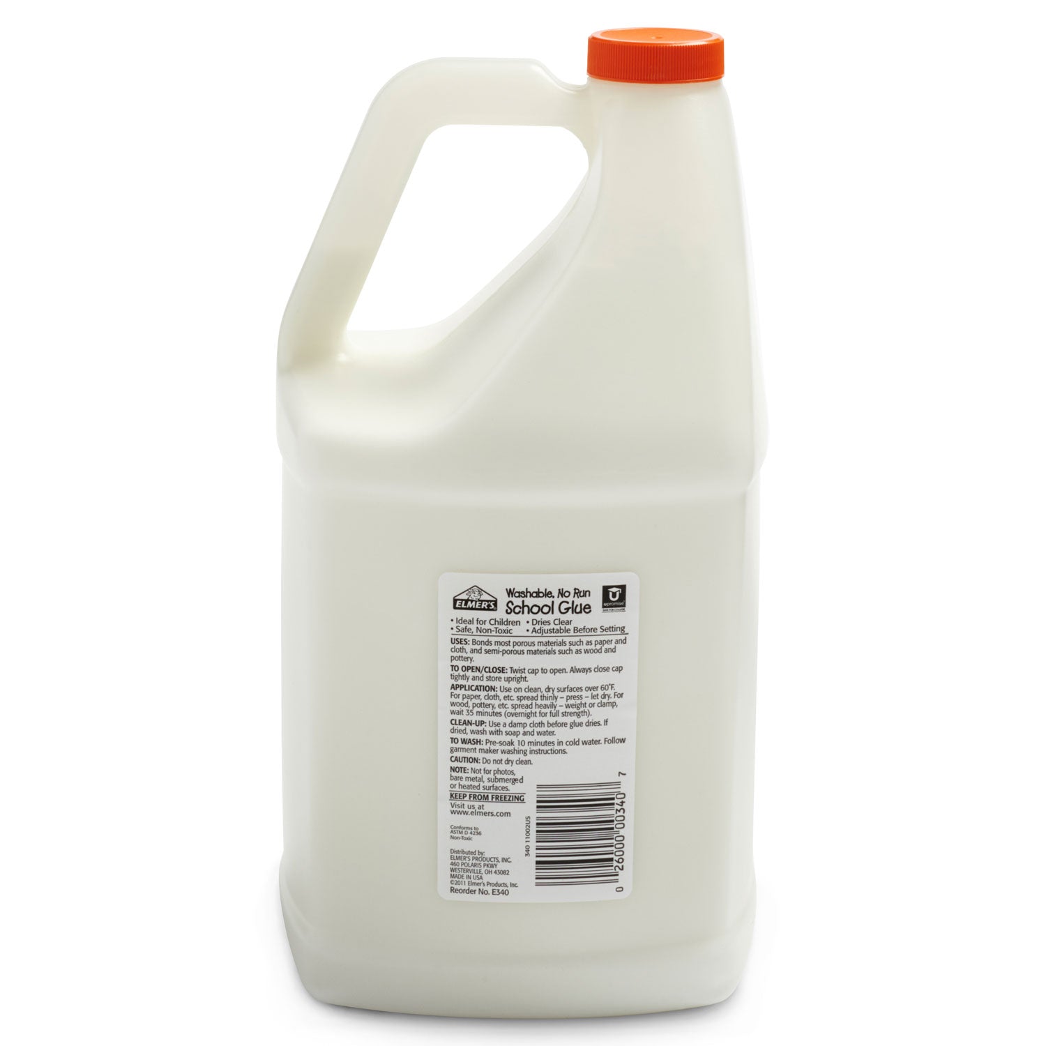 Washable School Glue, 1 gal, Dries Clear -