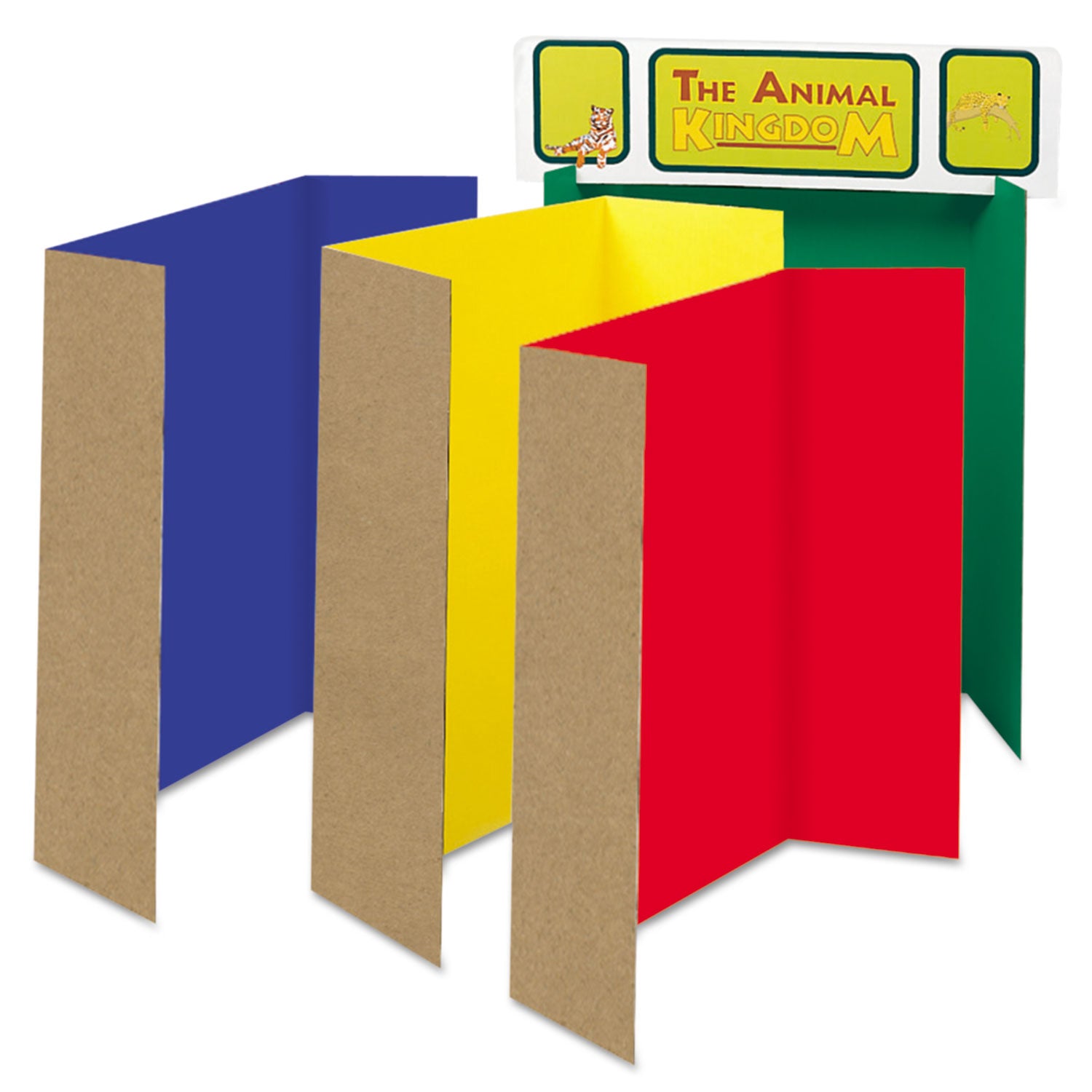 Spotlight Corrugated Presentation Display Boards, 48 x 36, Blue, Green, Red, Yellow, 4/Carton -
