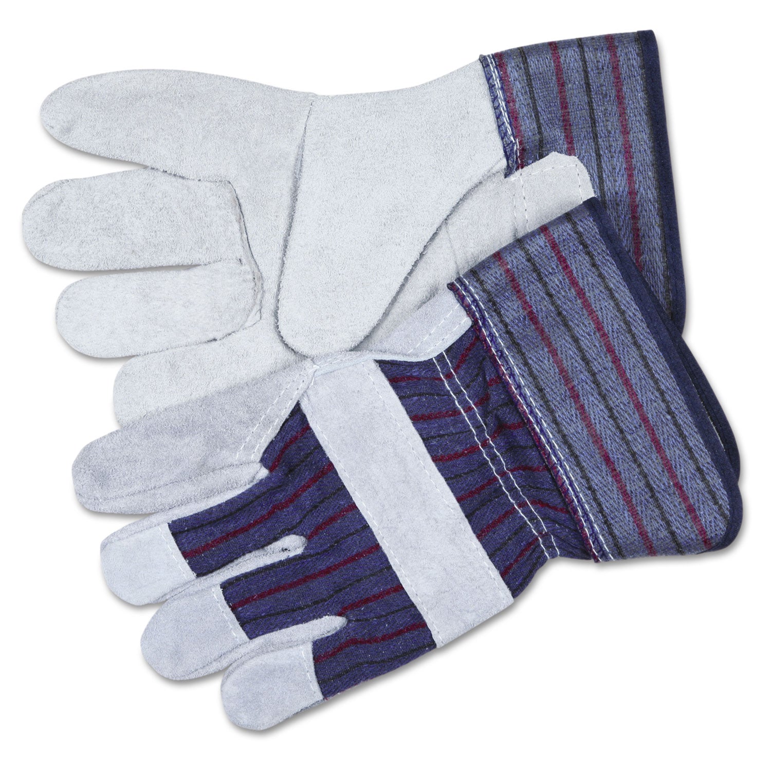 Split Leather Palm Gloves, X-Large, Gray, Pair -