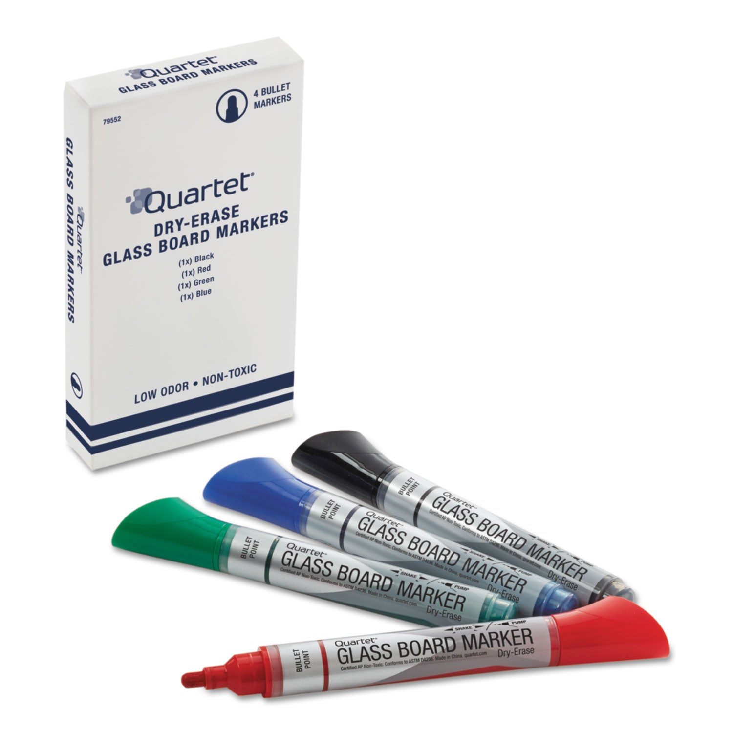 premium-glass-board-dry-erase-marker-broad-bullet-tip-assorted-colors-4-pack_qrt79552 - 1