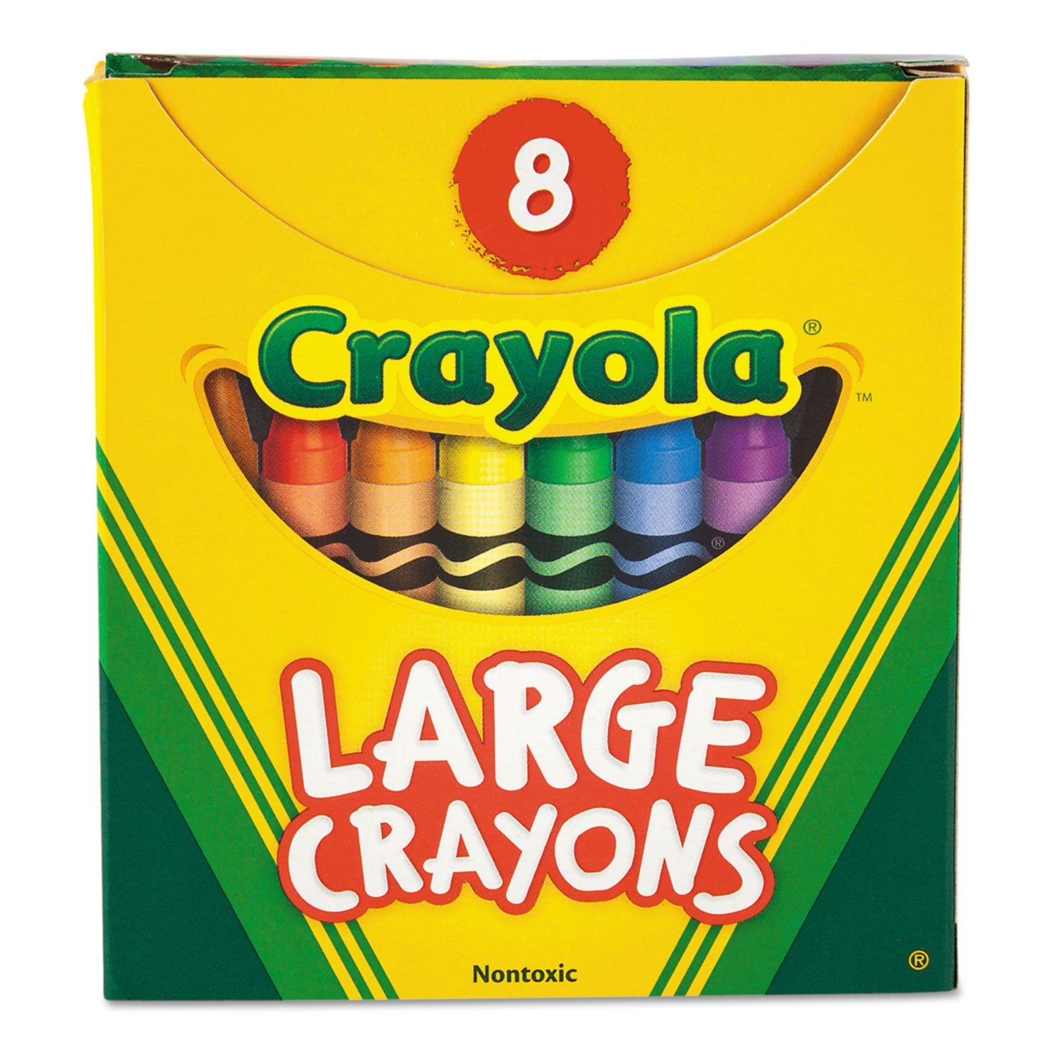 Large Crayons, Tuck Box, 8 Colors/Box -