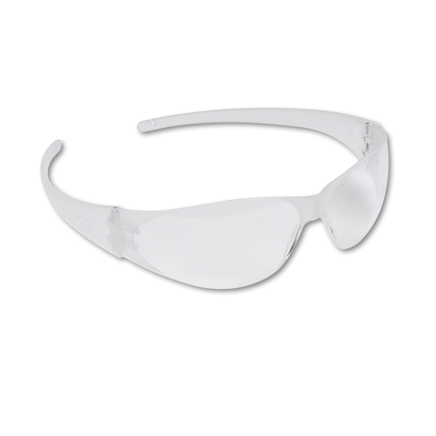Checkmate Wraparound Safety Glasses, CLR Polycarb Frame, Uncoated CLR Lens, 12/Box -