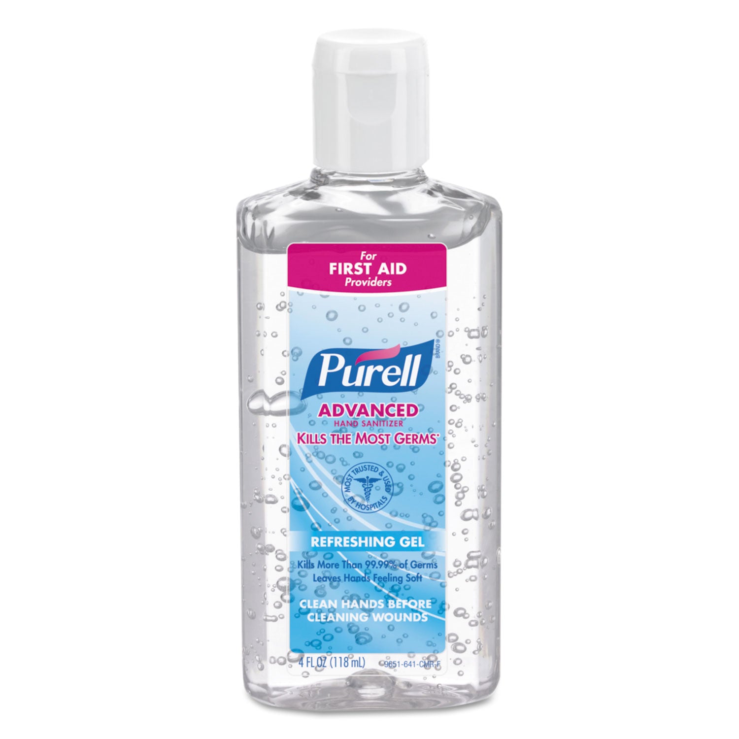 Advanced Hand Sanitizer Refreshing Gel, 4 oz Flip-Cap Bottle, Clean Scent, 24/Carton -