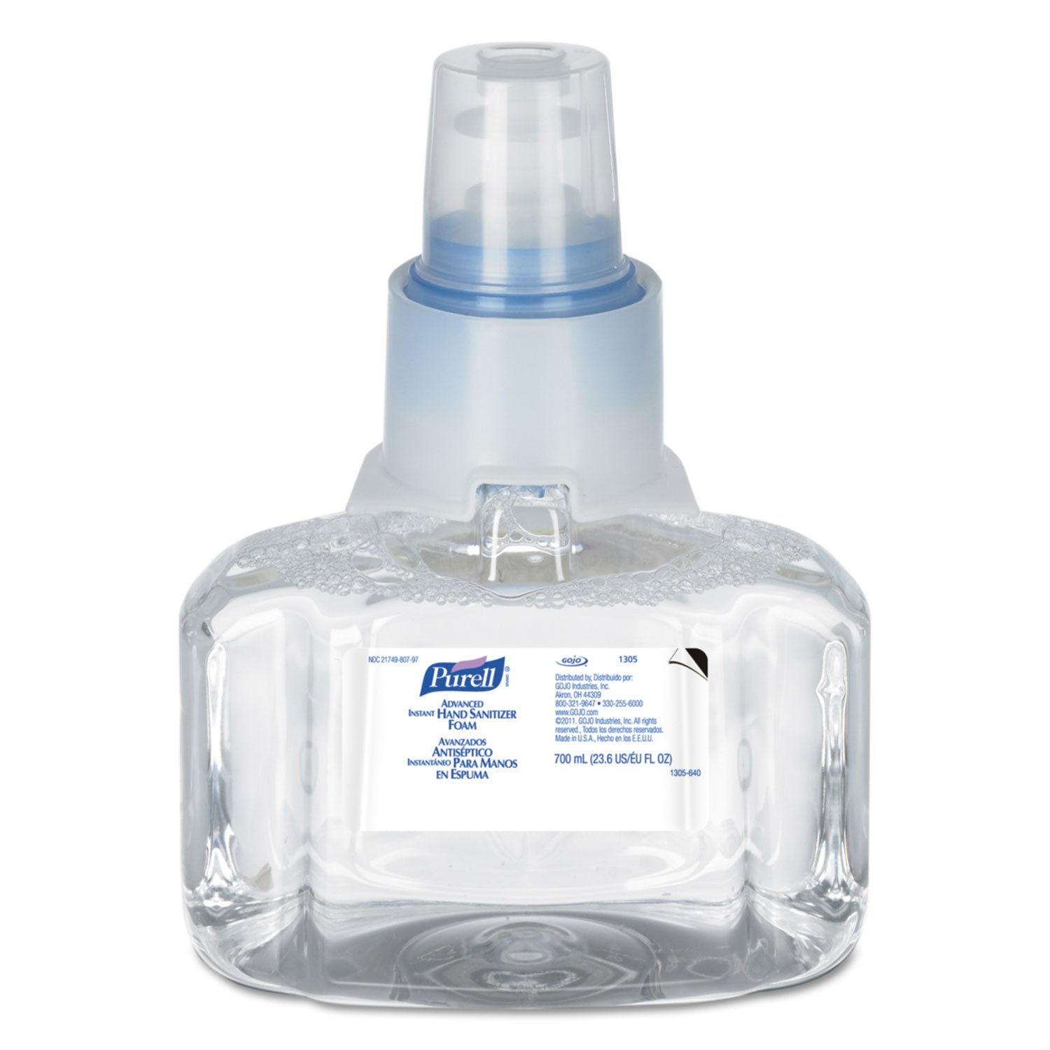 Advanced Hand Sanitizer Foam, For LTX-7 Dispensers, 700 mL Refill, Fragrance-Free, 3/Carton -