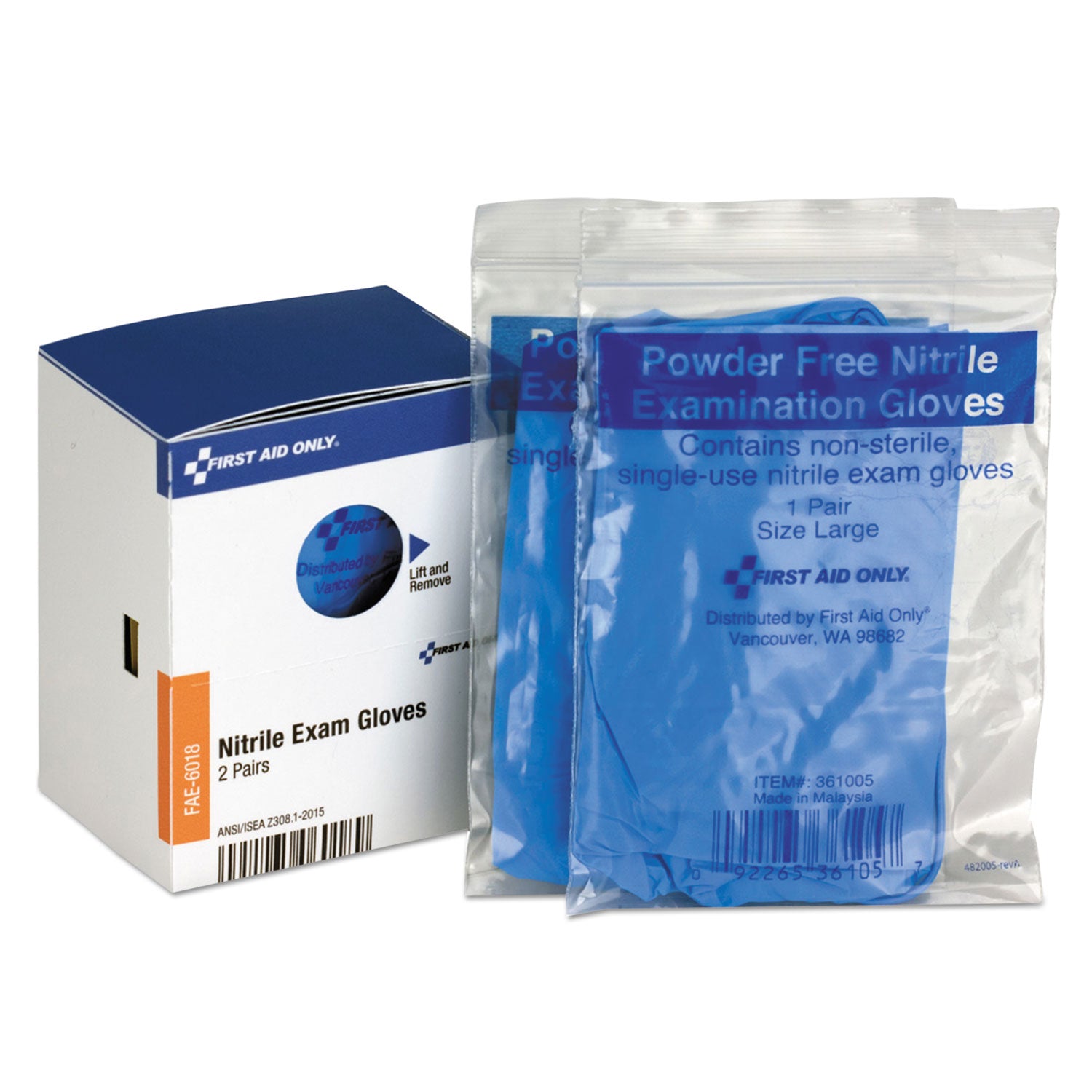 SmartCompliance Nitrile Lightweight Gloves, One Size, 2/Box -