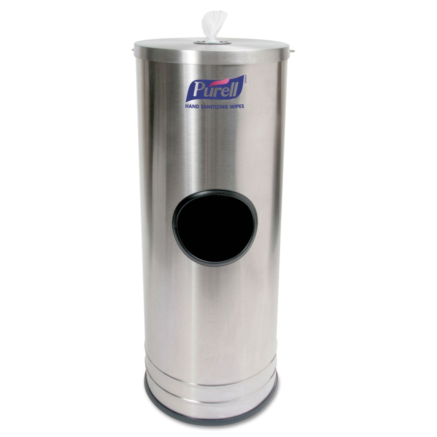 Dispenser Stand for Sanitizing Wipes, 1,500 Wipe Capacity, 10.25 x 10.25 x 14.5, Stainless Steel -
