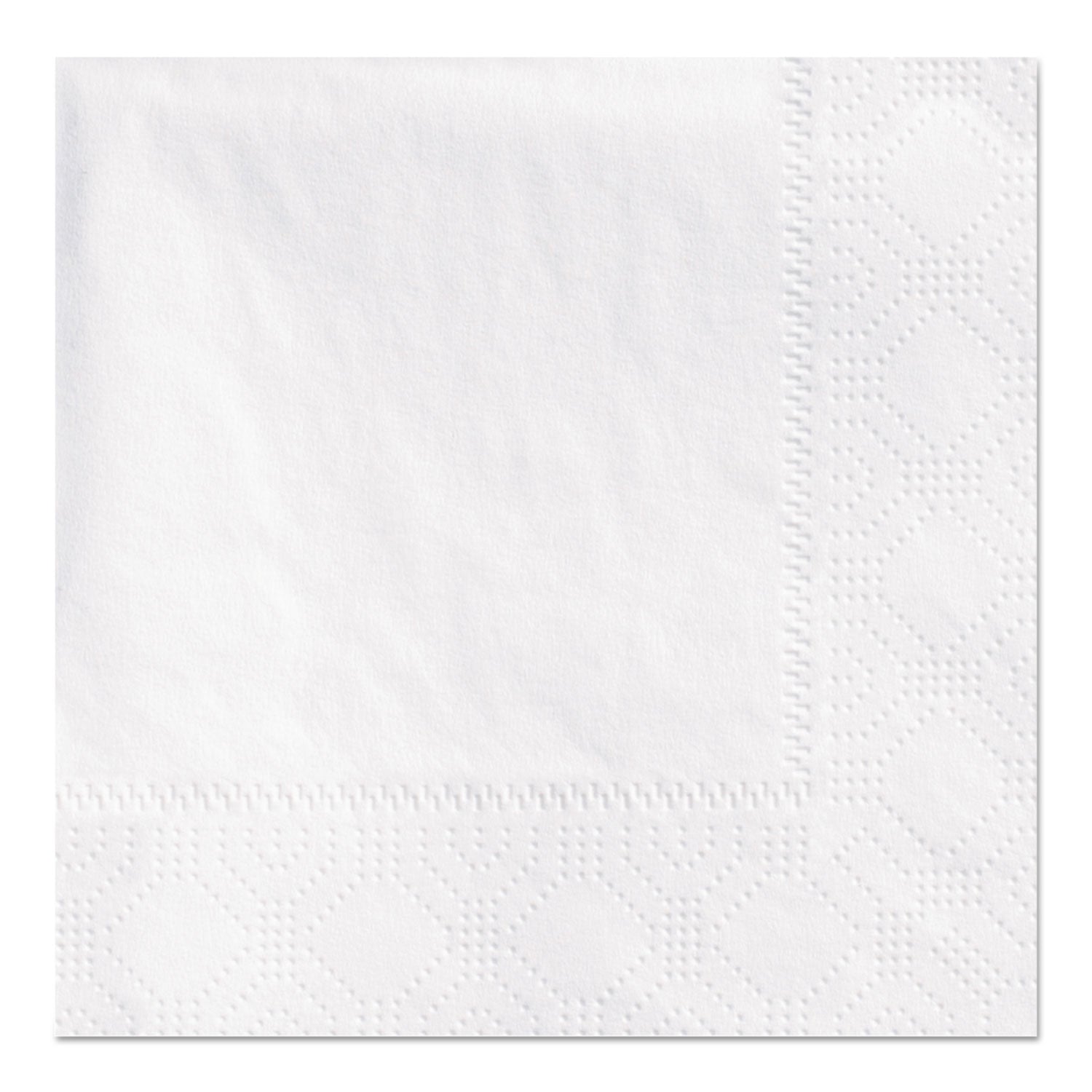Beverage Napkins, 2-Ply 9 1/2 x 9 1/2, White, Embossed, 1000/Carton -