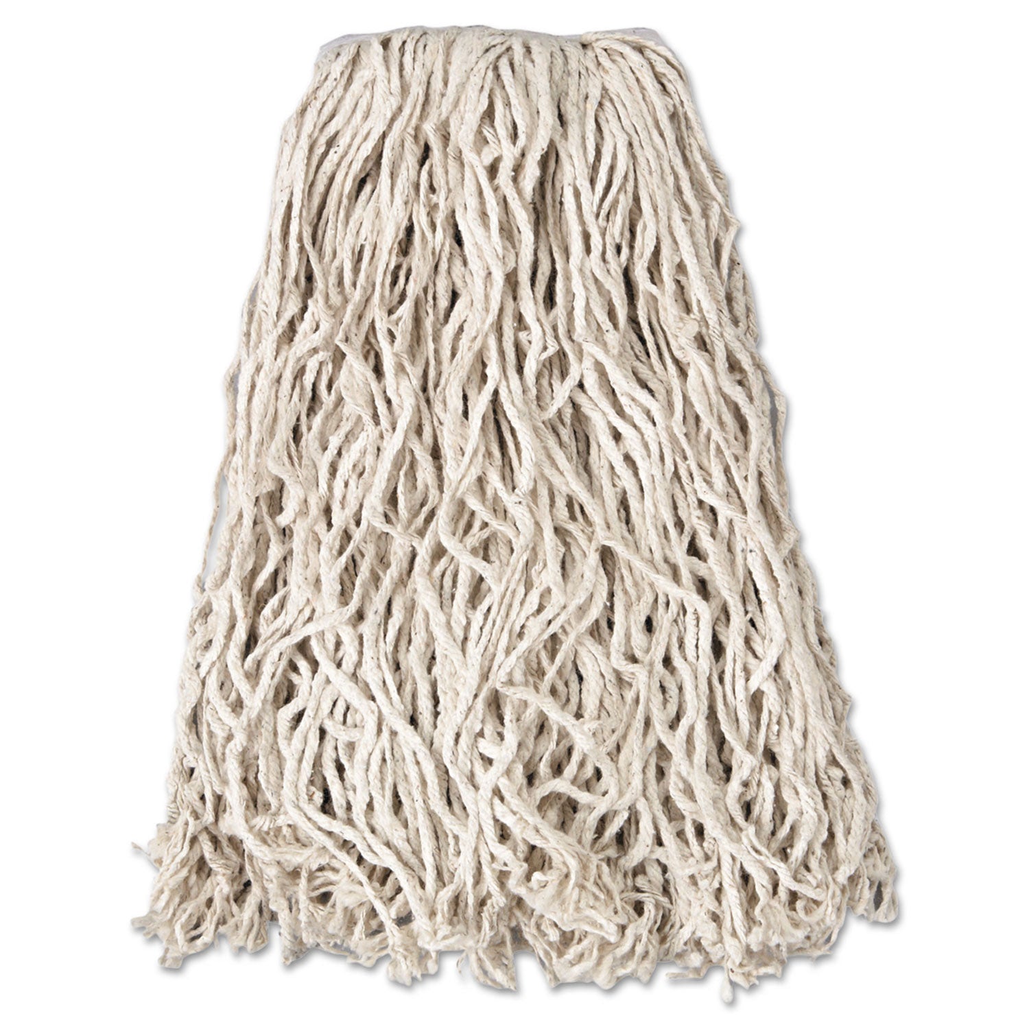 Economy Cut-End Cotton Wet Mop Head, 20oz, 1" Band, White, 12/Carton -