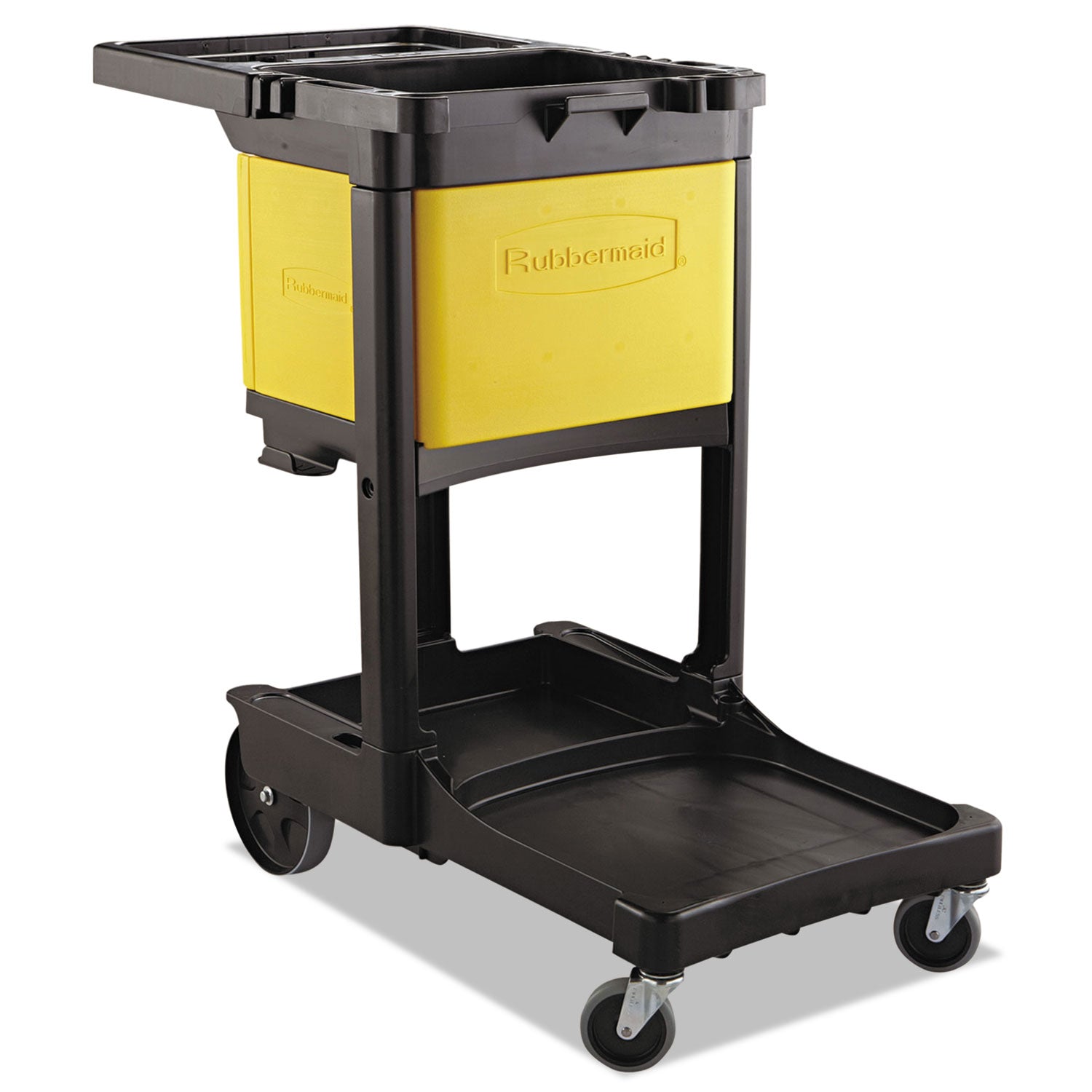 Locking Cabinet, For Rubbermaid Commercial Cleaning Carts, Yellow - 1