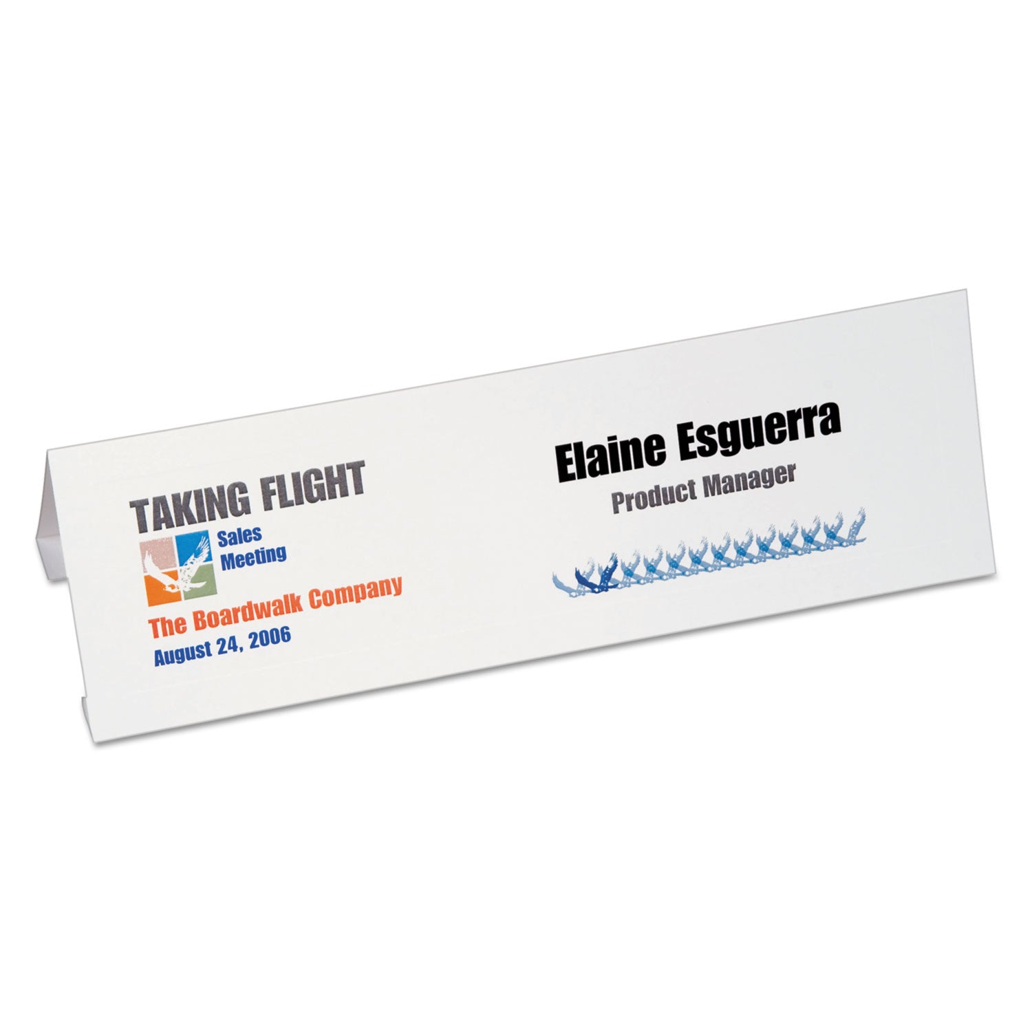Large Embossed Tent Card, White, 3.5 x 11, 1 Card/Sheet, 50 Sheets/Box -