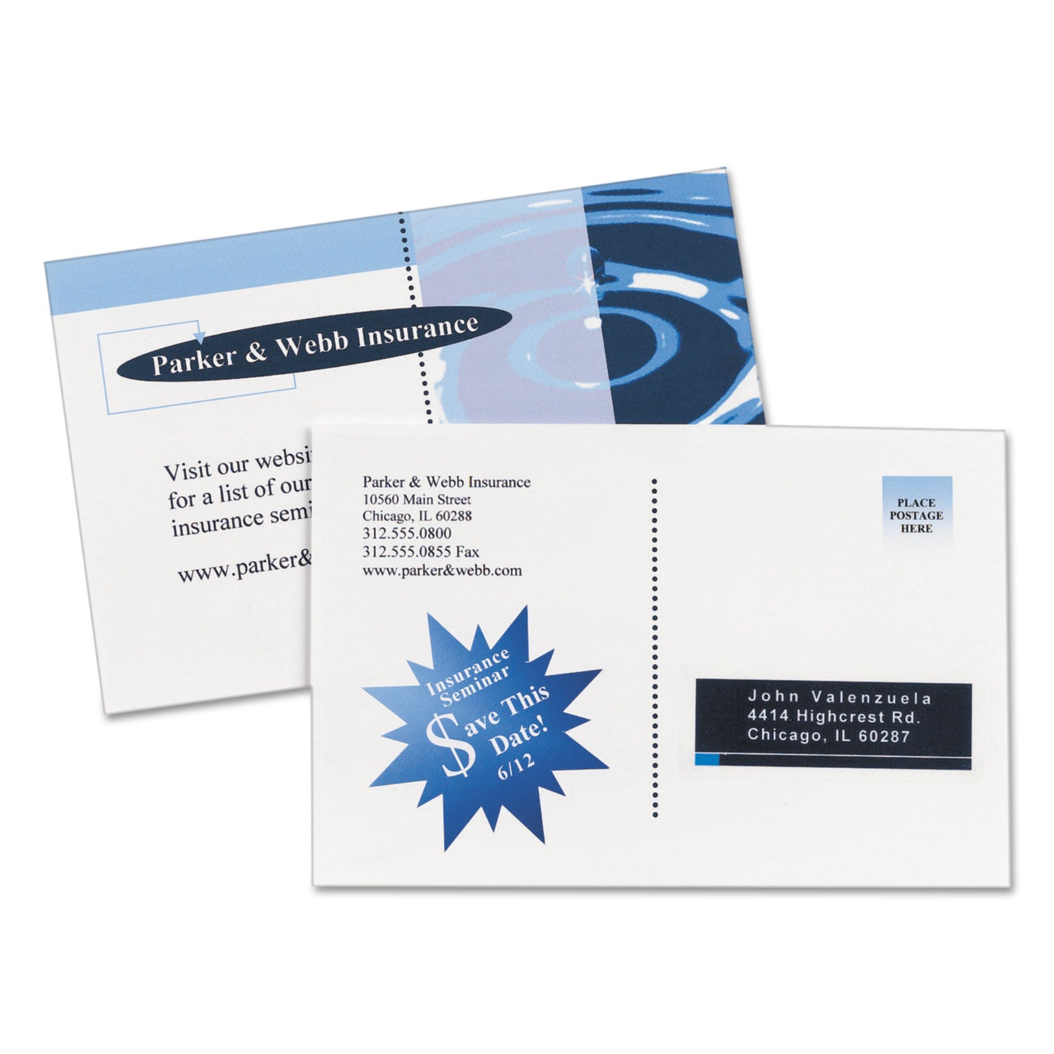 Printable Postcards, Inkjet, 85 lb, 4.25 x 5.5, Matte White, 200 Cards, 4 Cards/Sheet, 50 Sheets/Box -