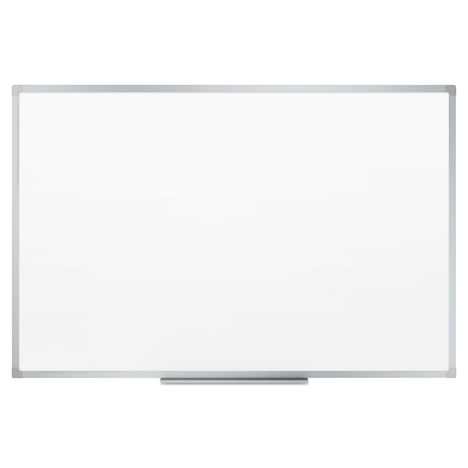Dry Erase Board with Aluminum Frame, 72 x 48, Melamine White Surface, Silver Aluminum Frame -