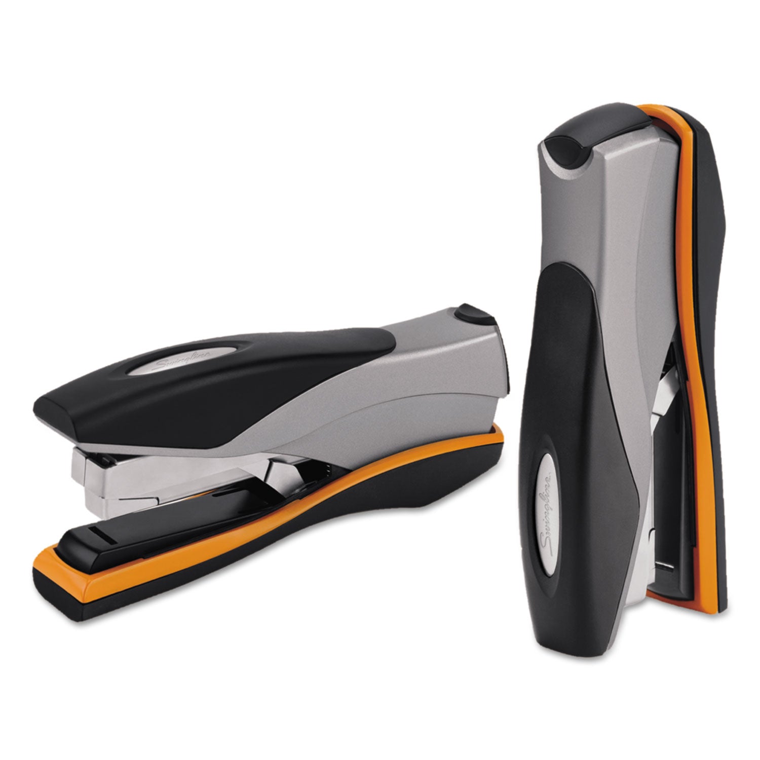 Optima 40 Desktop Stapler, 40-Sheet Capacity, Silver/Black/Orange -