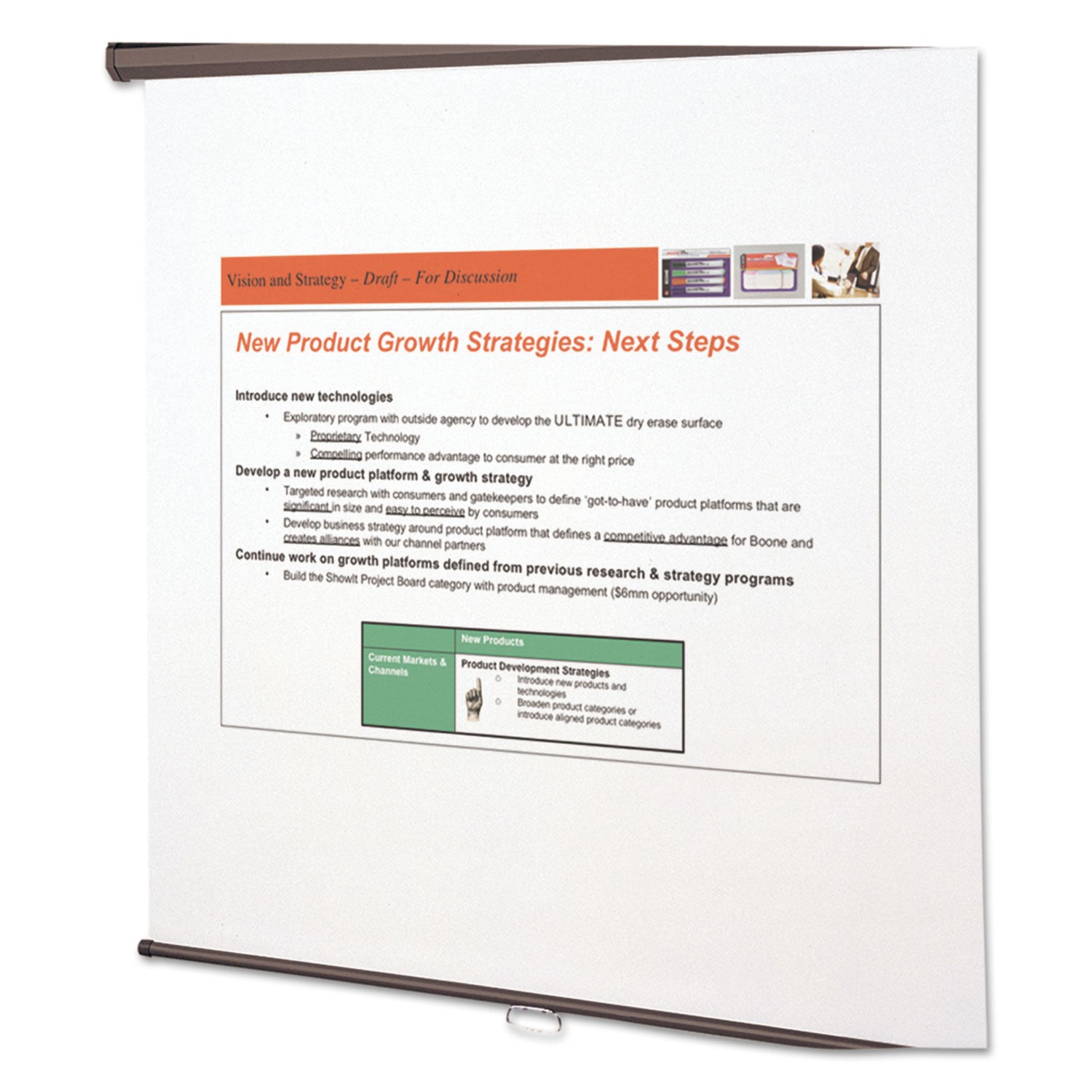 Wall or Ceiling Projection Screen, 84 x 84, White Matte Finish -