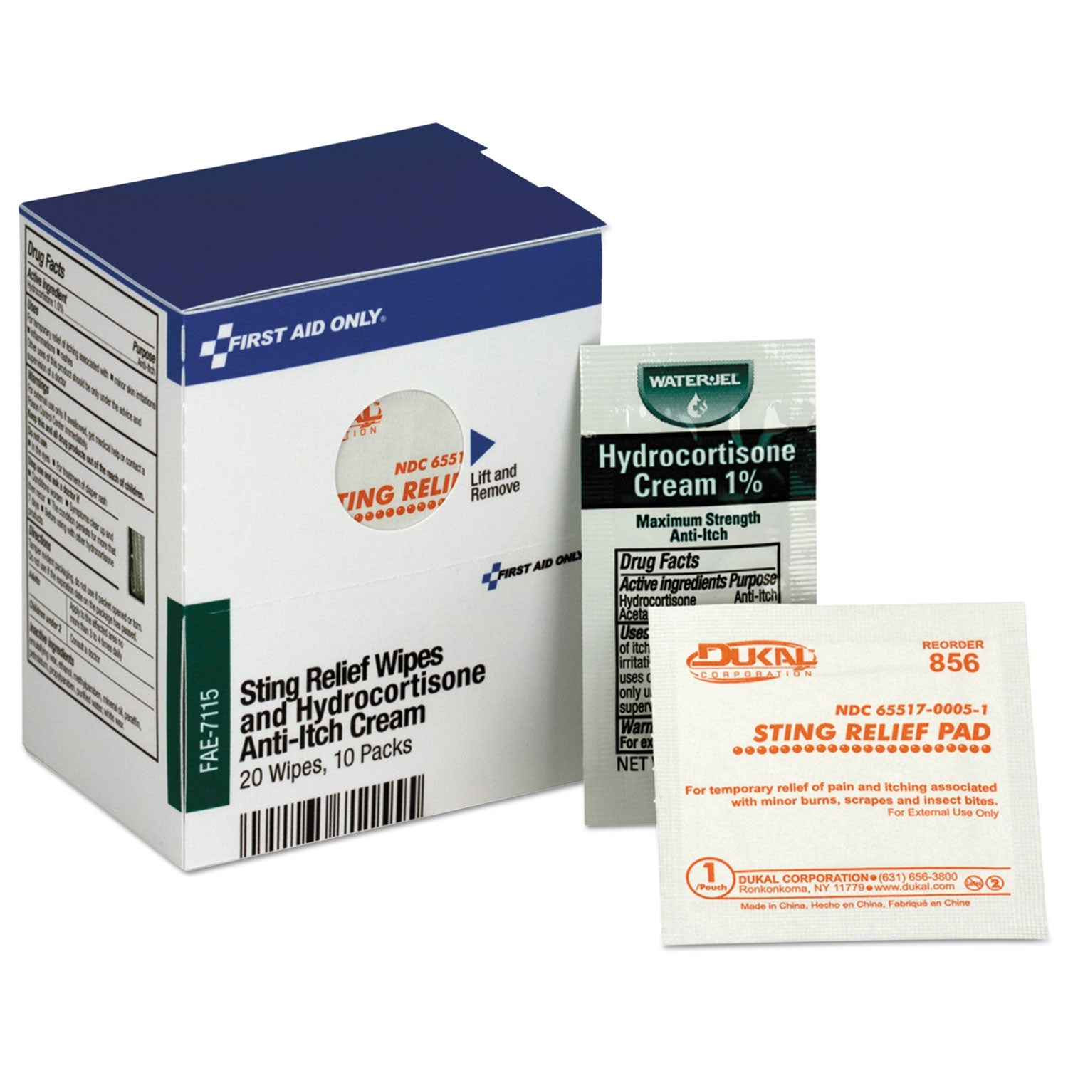 refill-for-smartcompliance-cabinet-20-sting-relief-wipes-10-hydrocortisone-packs_faofae7115 - 1