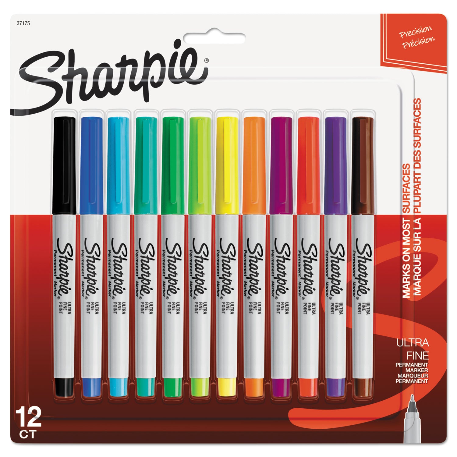 ultra-fine-tip-permanent-marker-ultra-fine-needle-tip-assorted-colors-dozen_san37175pp - 1