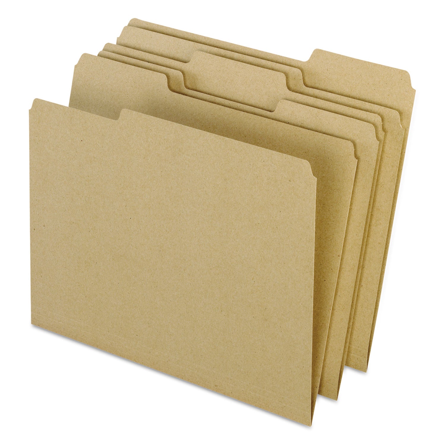 Earthwise by Pendaflex 100% Recycled Colored File Folders, 1/3-Cut Tabs: Assorted, Letter, 0.5" Expansion, Brown, 100/Box -