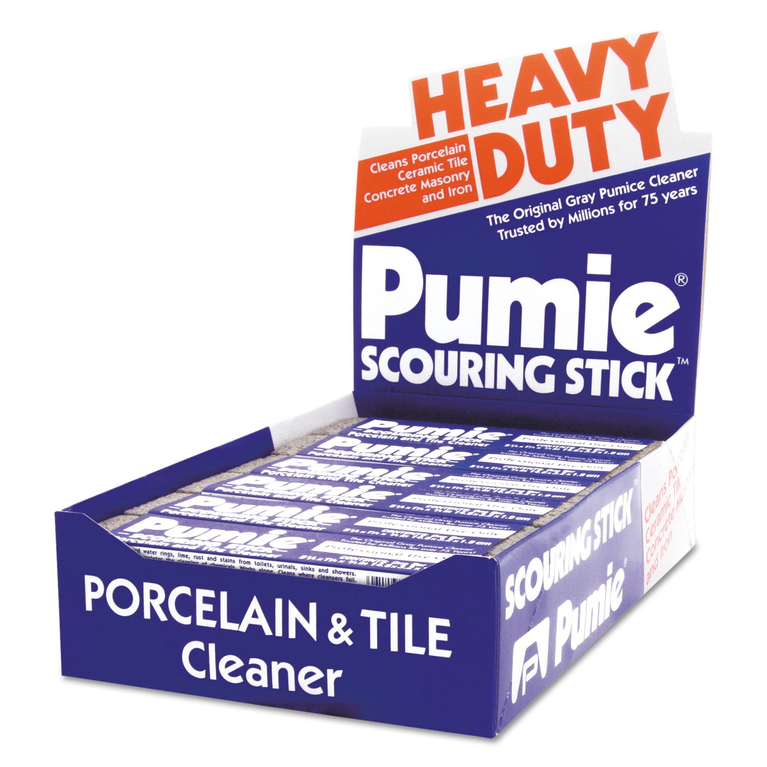 Scouring Stick, 6.75 x 1.25, Gray, Dozen -