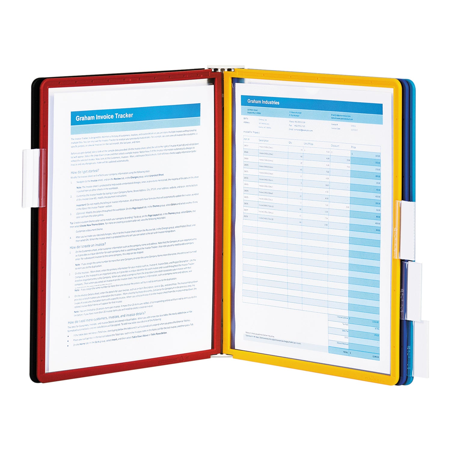 VARIO Wall Reference System, 5 Panels, Letter, Asst. Borders and Panels -