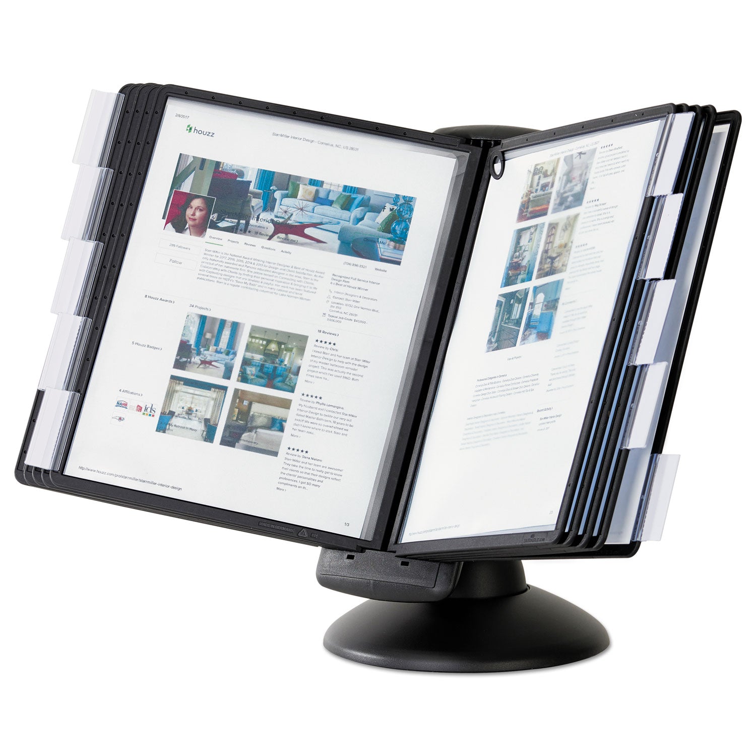 SHERPA Motion Desk Reference System, 10 Panels, Black Borders -