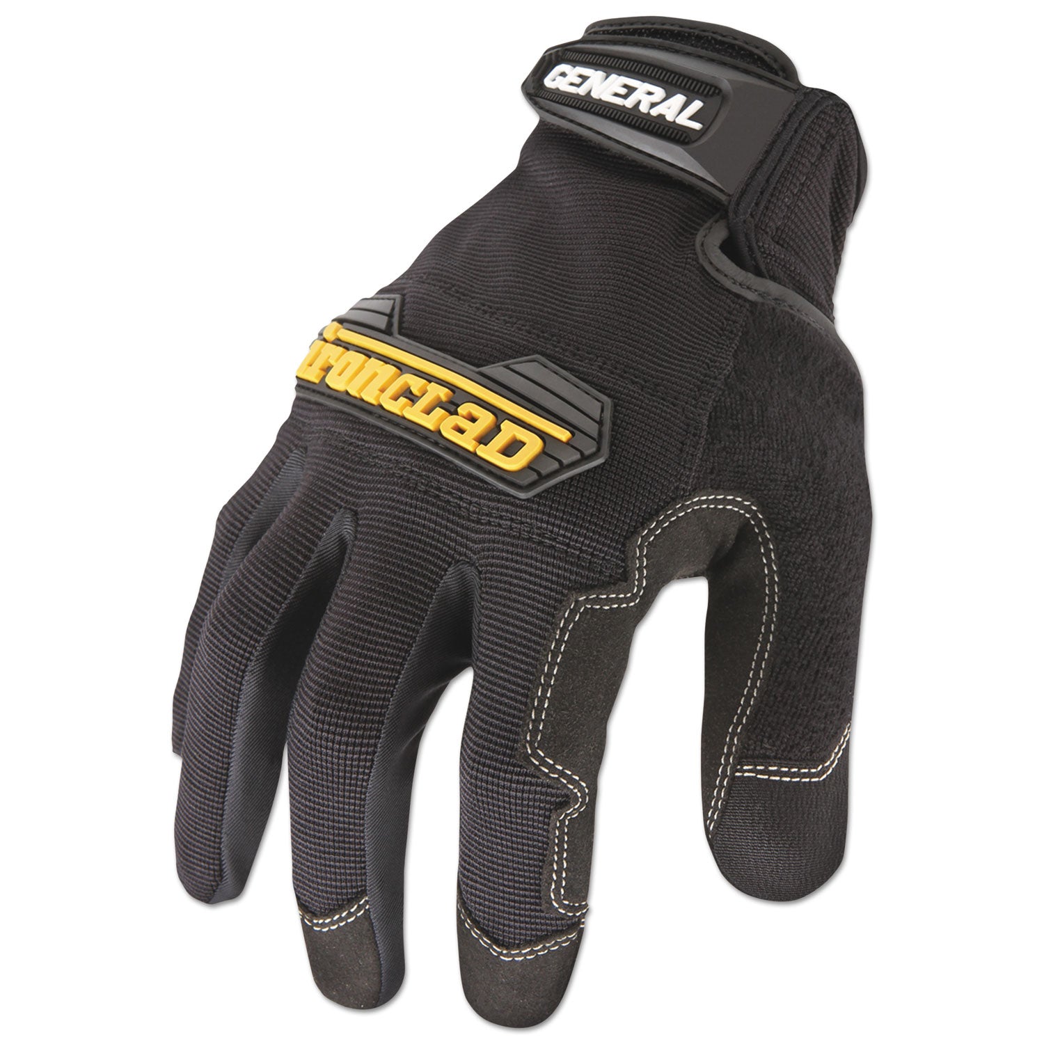 General Utility Spandex Gloves, Black, Large, Pair -