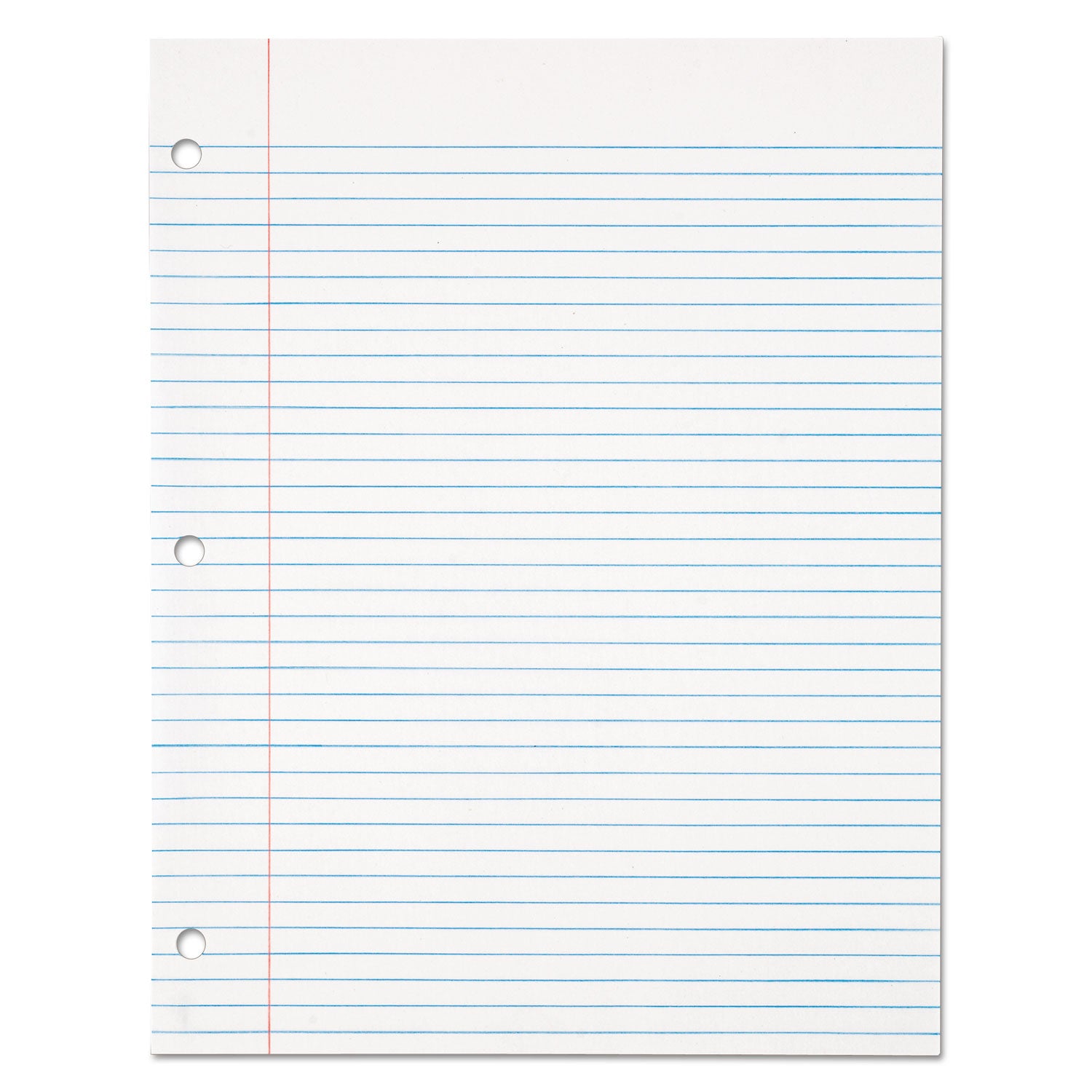 Filler Paper, 3-Hole, 8.5 x 11, Medium/College Rule, 500/Pack -