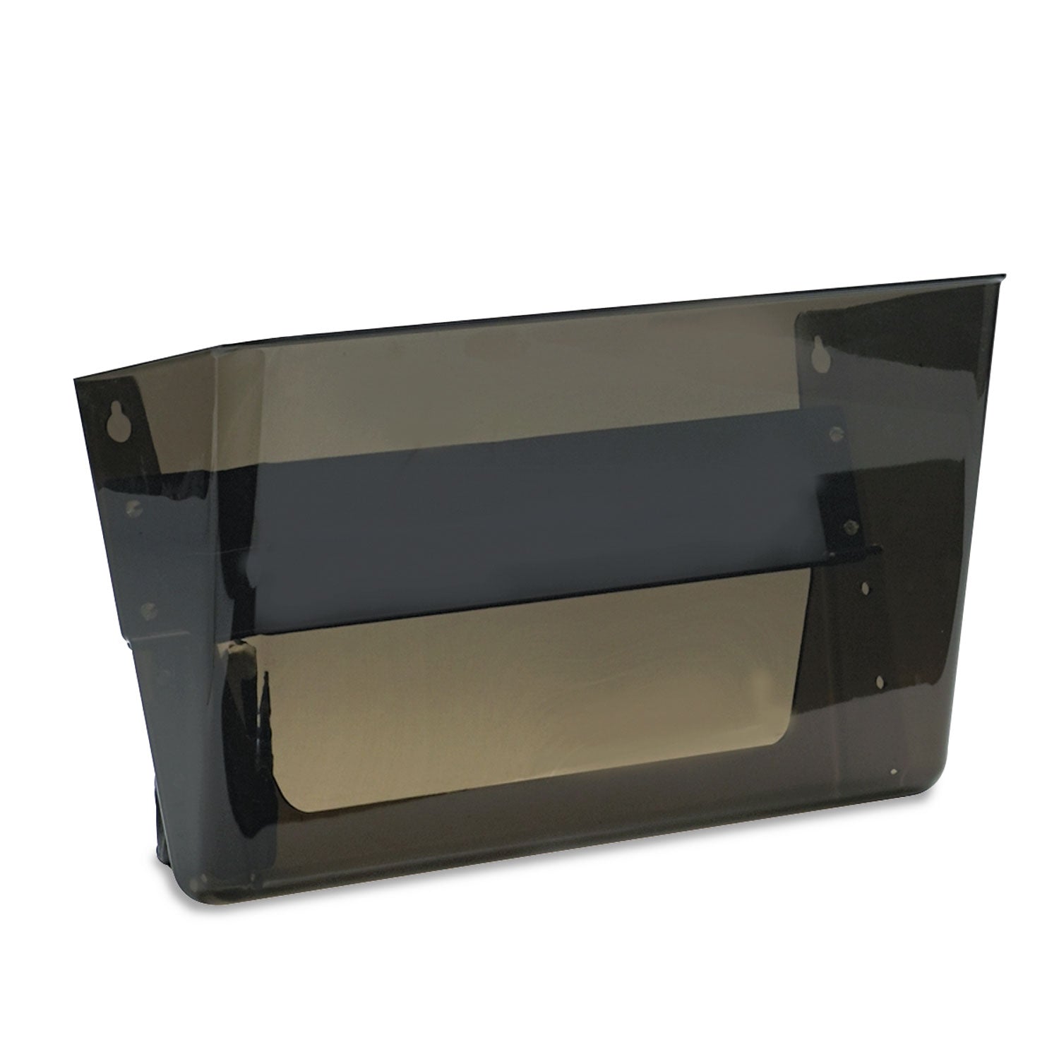 Magnetic DocuPocket Wall File, Letter Size, 13" x 4" x 7", Smoke -