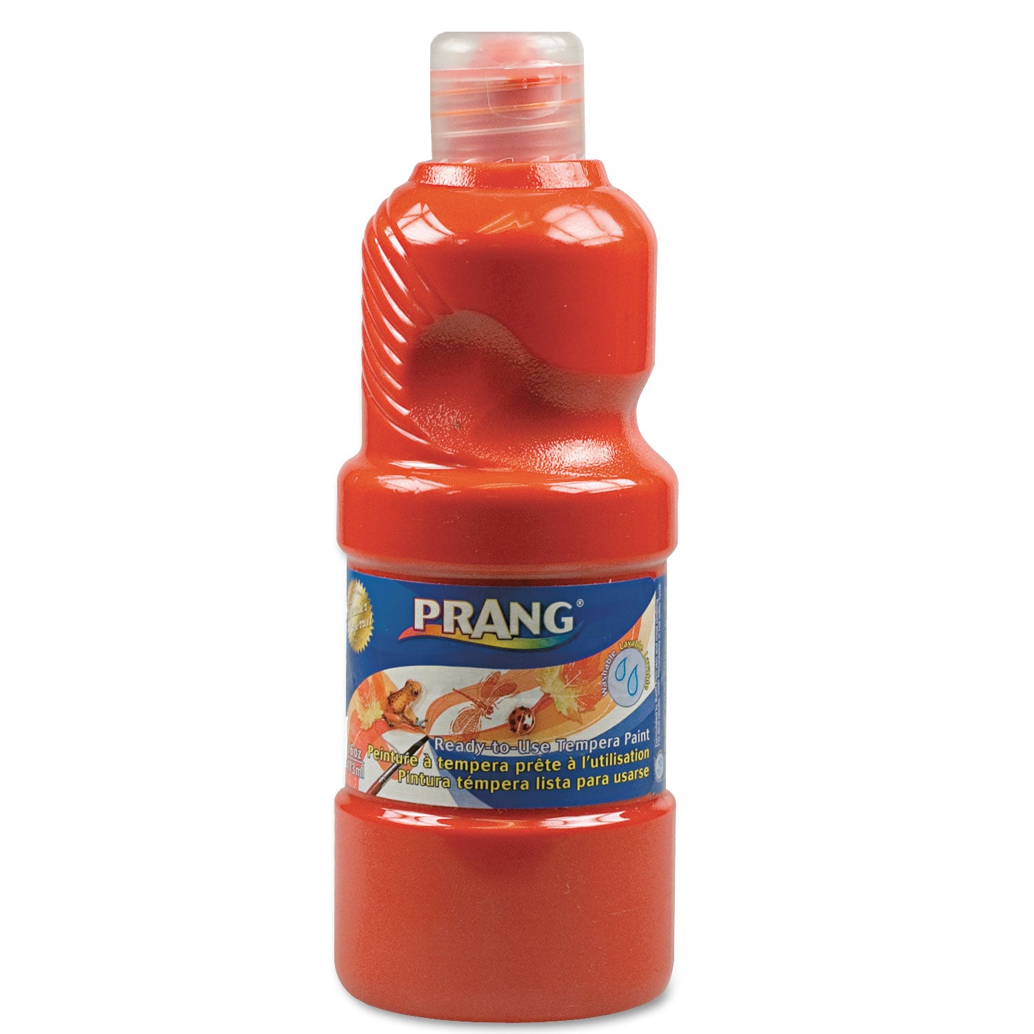 Washable Paint, Orange, 16 oz Dispenser-Cap Bottle -